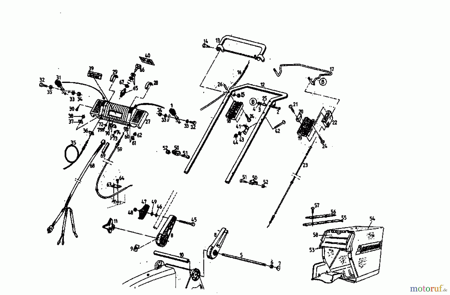  Gutbrod Motormäher mit Antrieb MH 544 R 3 04031.03  (1996) Holm