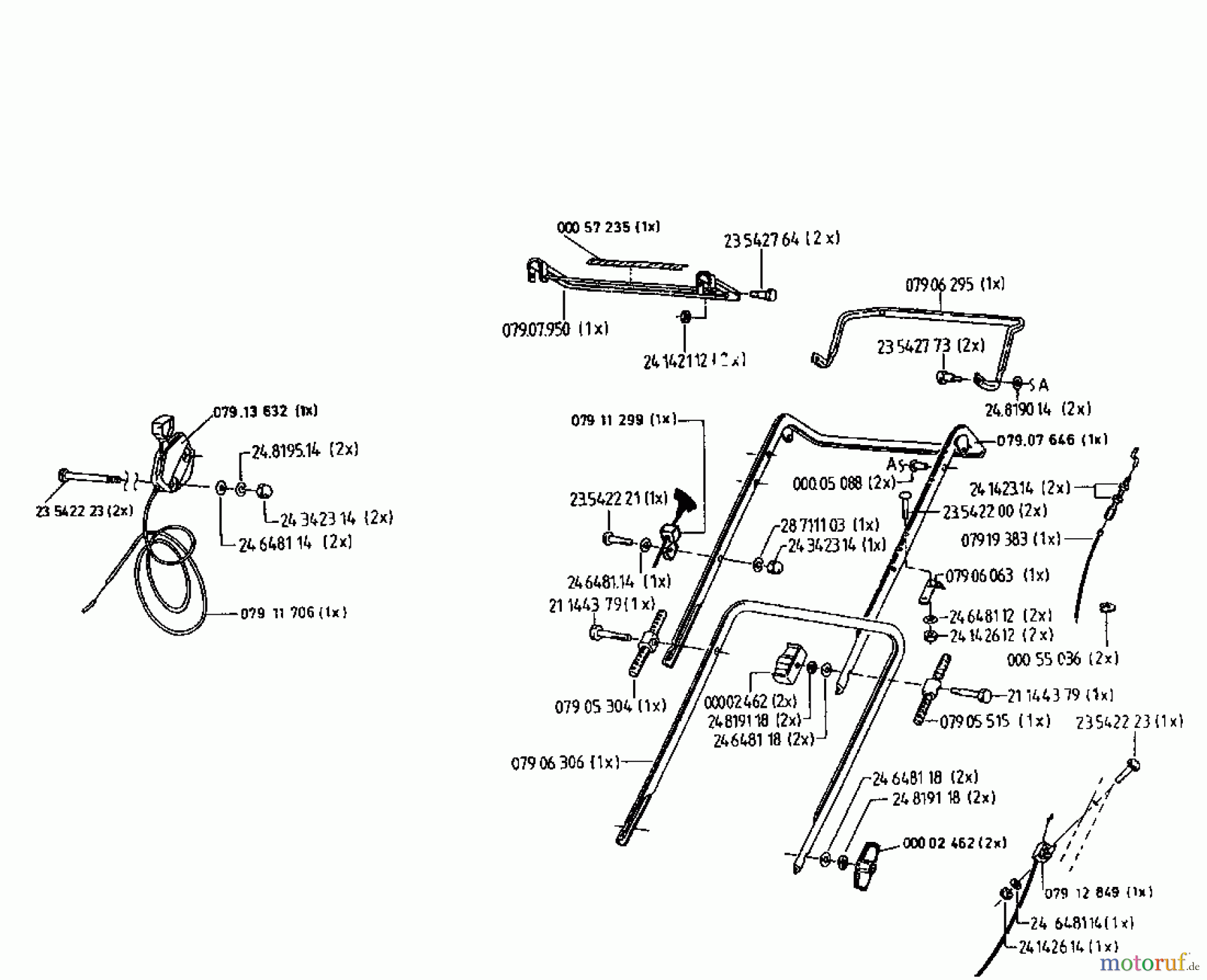  Gutbrod Motormäher mit Antrieb HB 48 R 02815.07  (1996) Holm