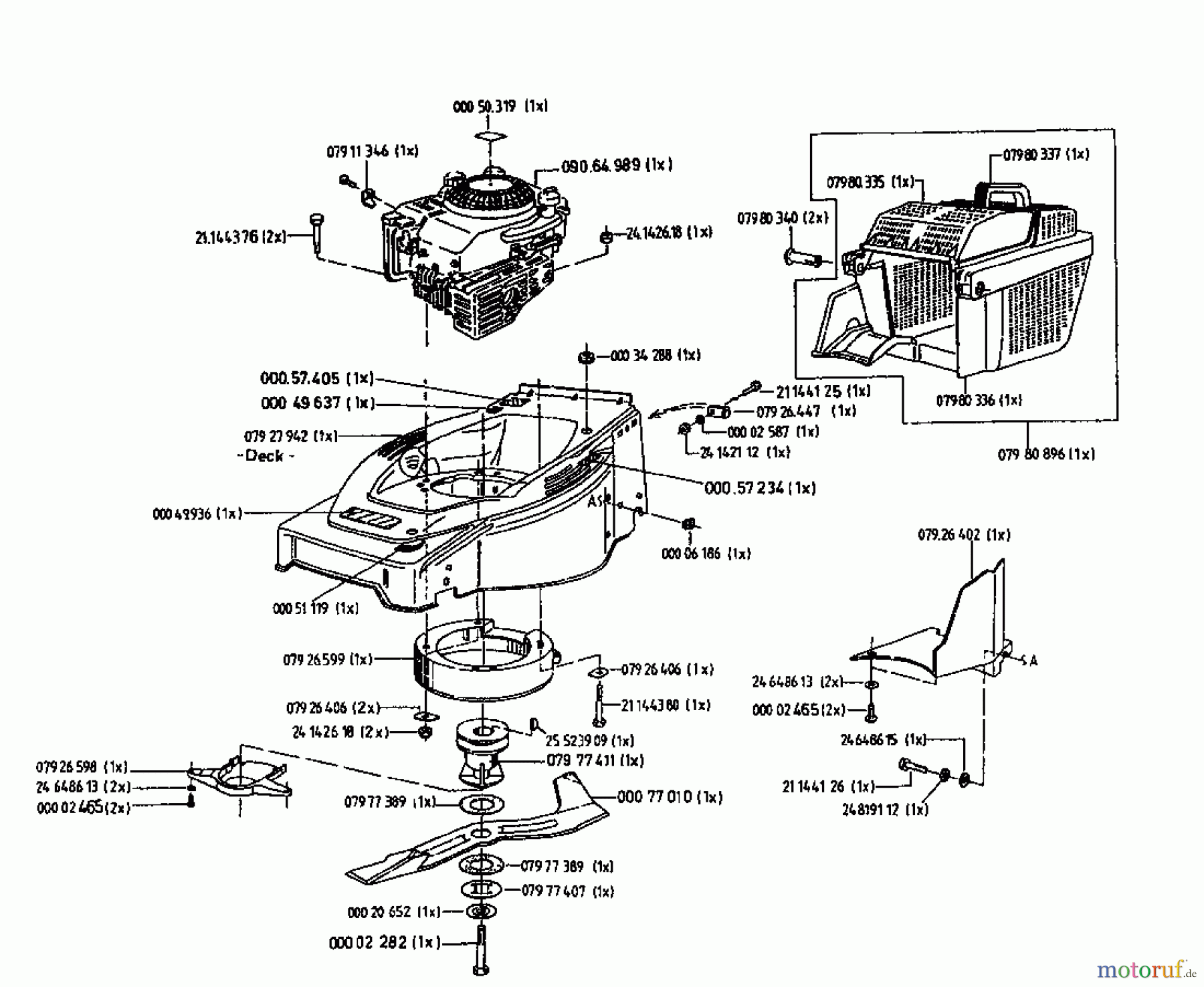  Gutbrod Motormäher mit Antrieb HB 48 R 02815.07  (1996) Grundgerät