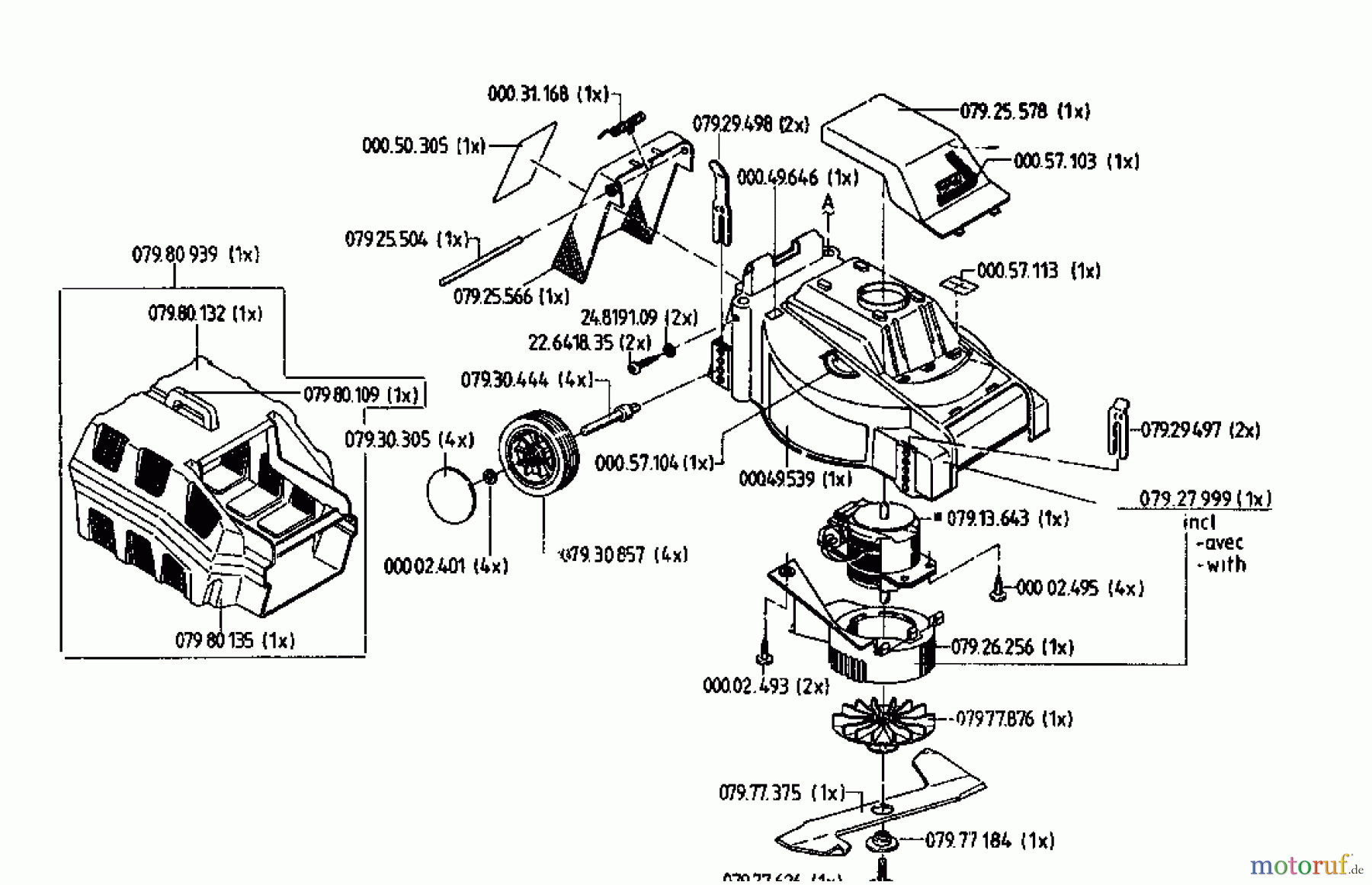  Golf Elektromäher 240 HE 02822.09  (1996) Grundgerät