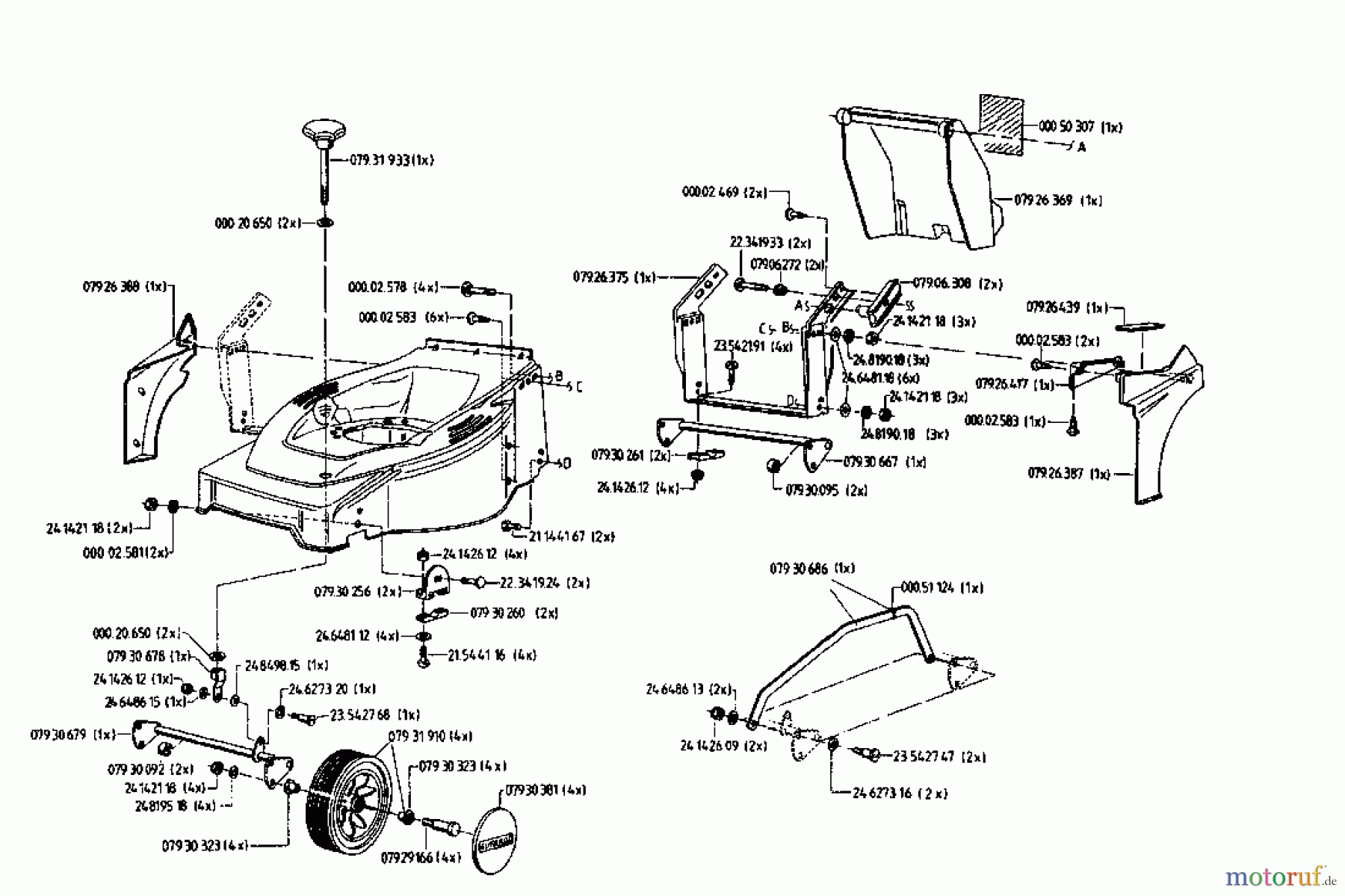  Gutbrod Motormäher HB 48 L 02814.06  (1996) Grundgerät