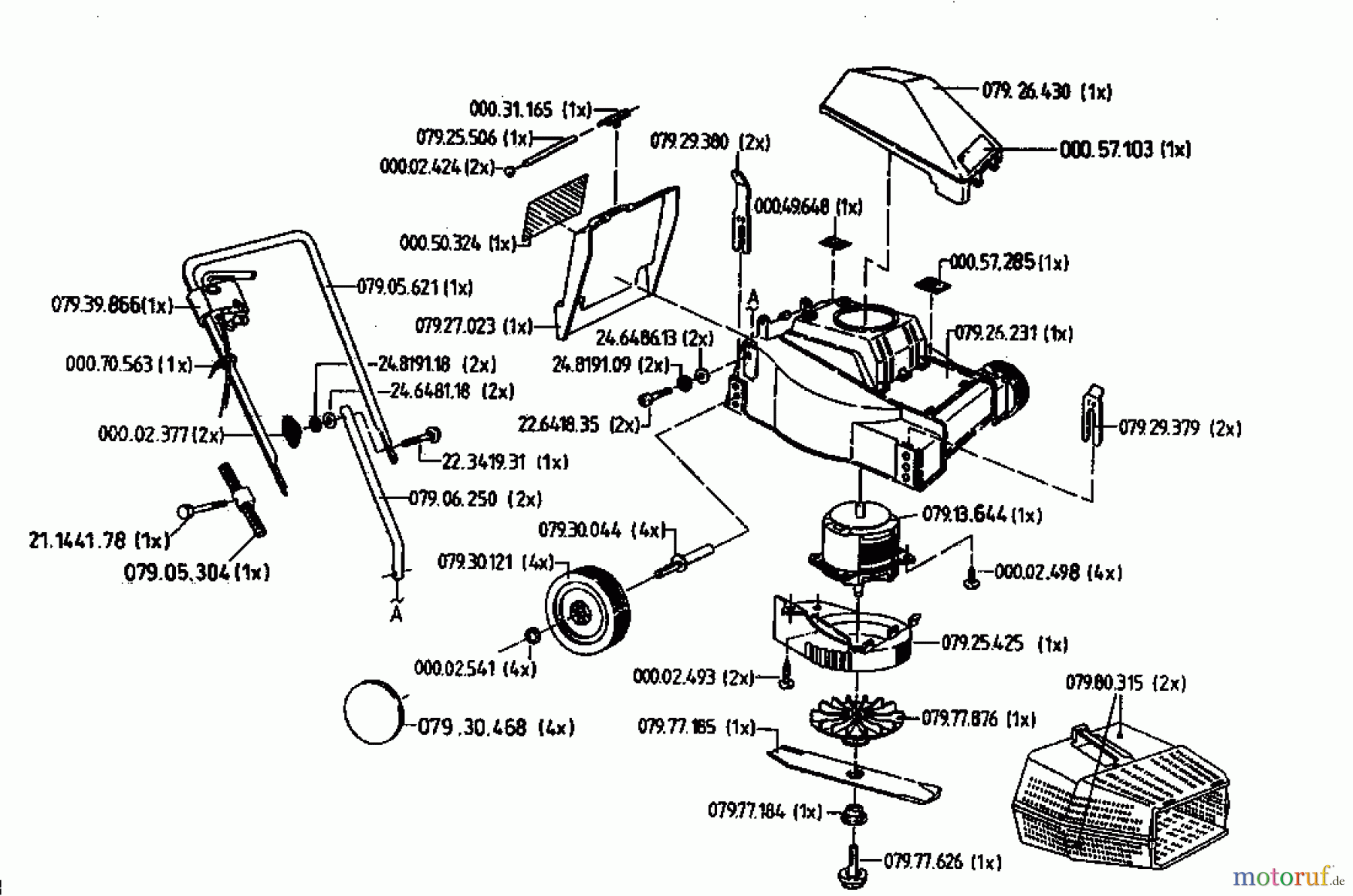  Golf Elektromäher Junior 900 04039.06  (1996) Grundgerät