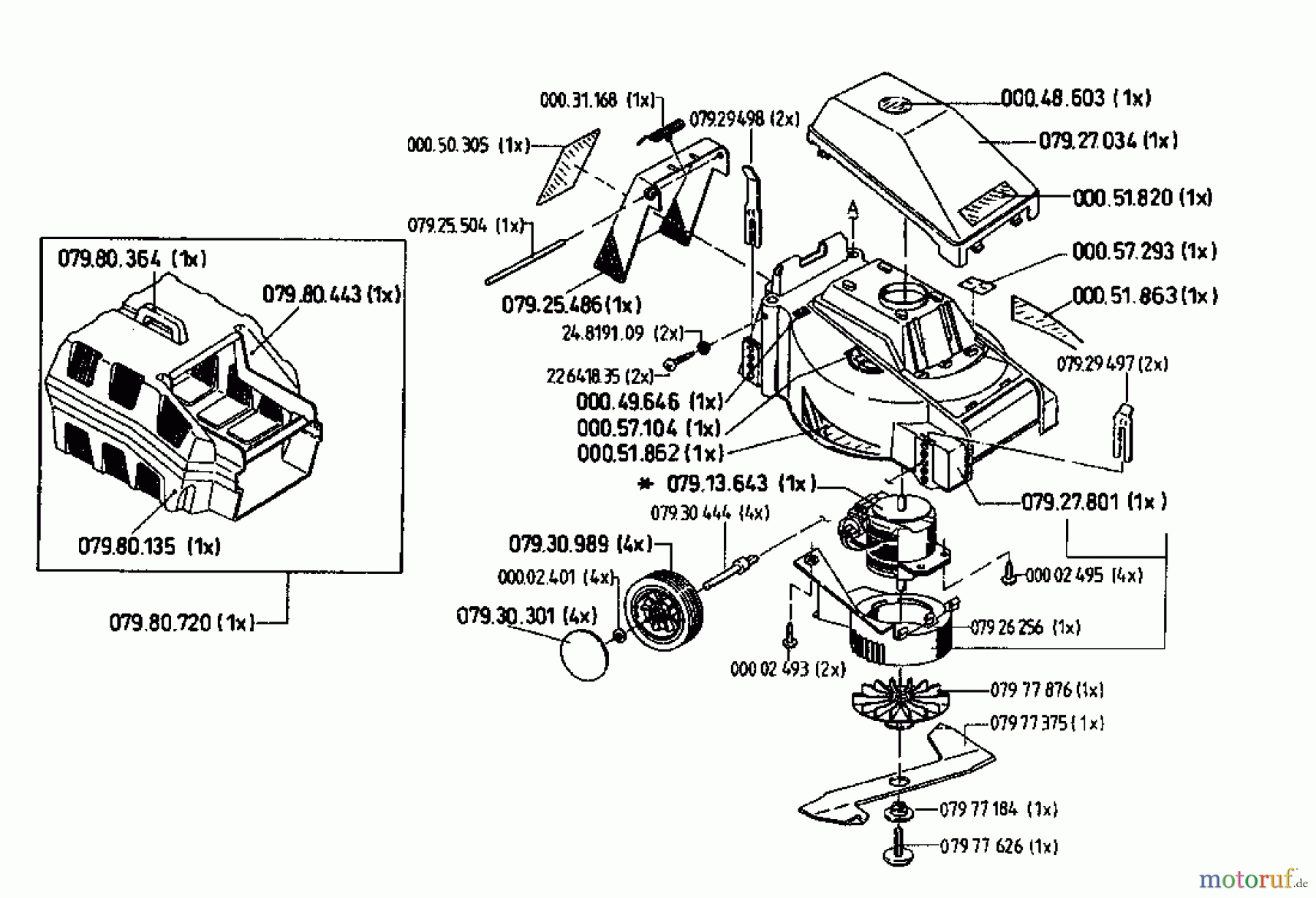  Floraself Elektromäher 1140 E 04052.05  (1996) Grundgerät