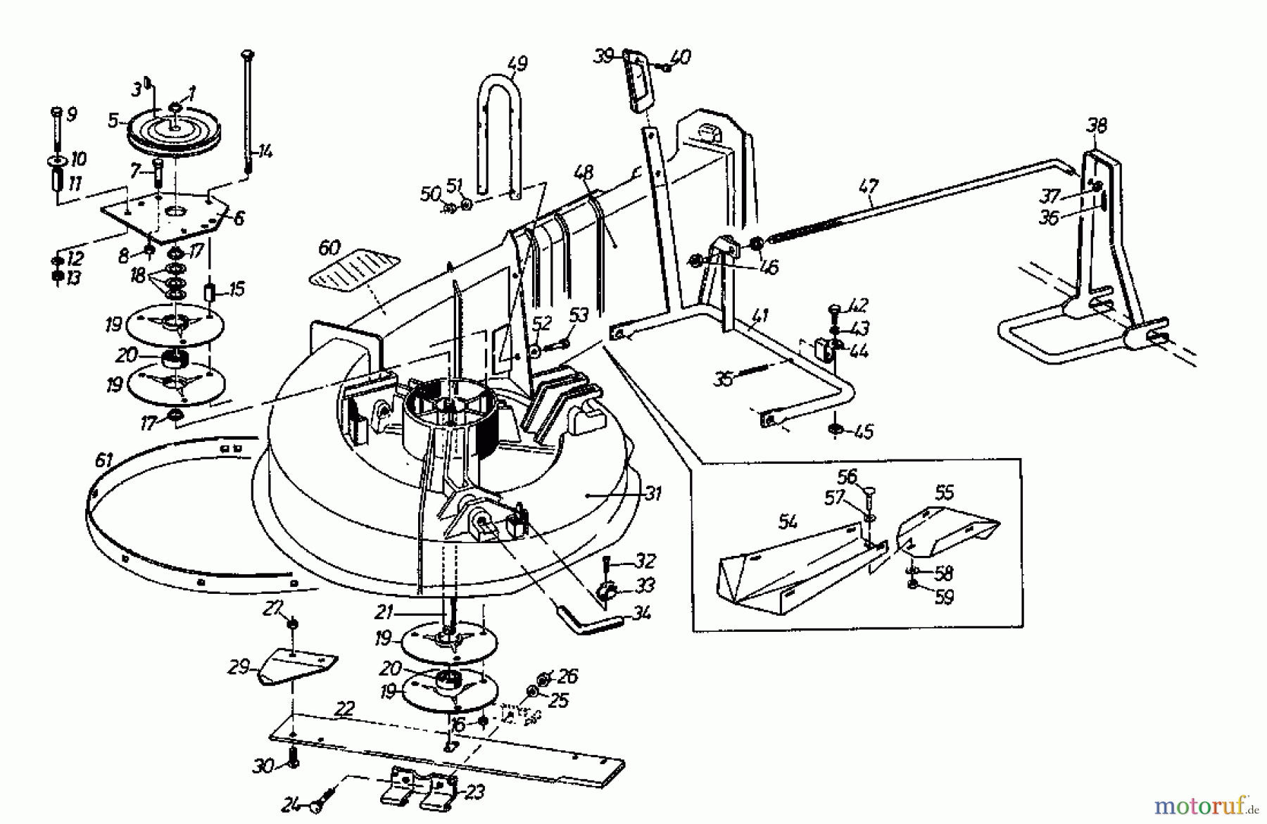  Gutbrod Rasentraktoren Sprint 1002 E 02840.08  (1996) Mähwerk 66cm