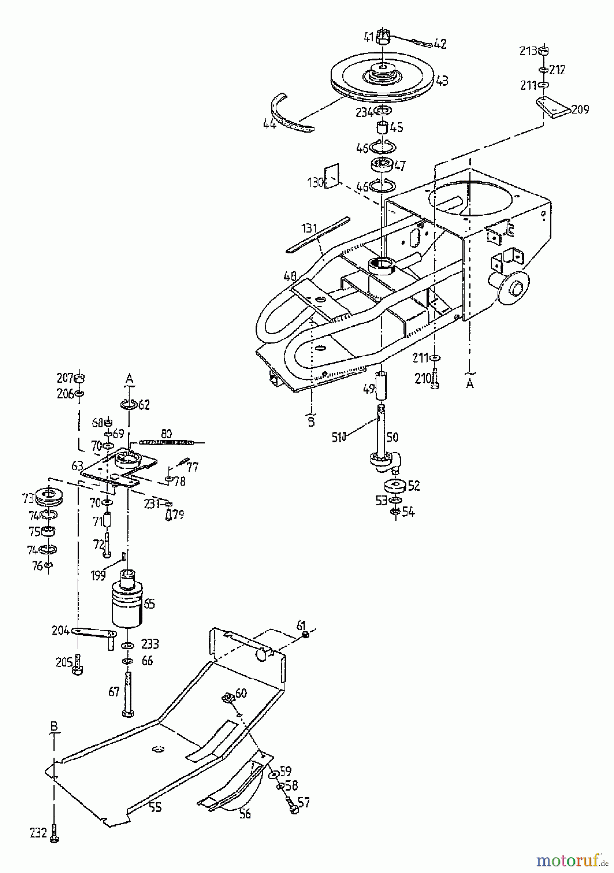  Gutbrod Balkenmäher BM 710 07515.03  (1997) Mähantrieb