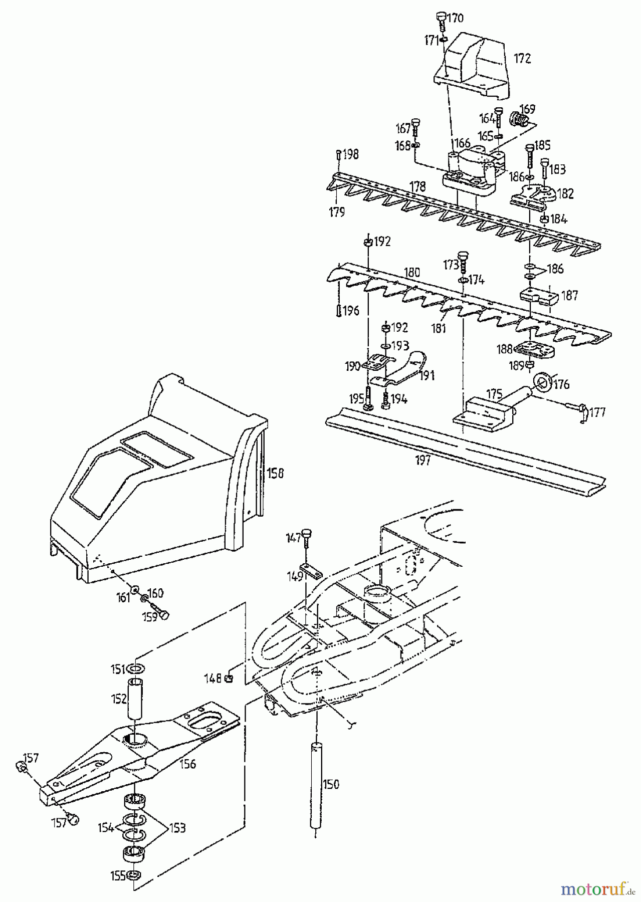  Gutbrod Balkenmäher BM 710 07515.03  (1997) Mähantrieb, Mähbalken