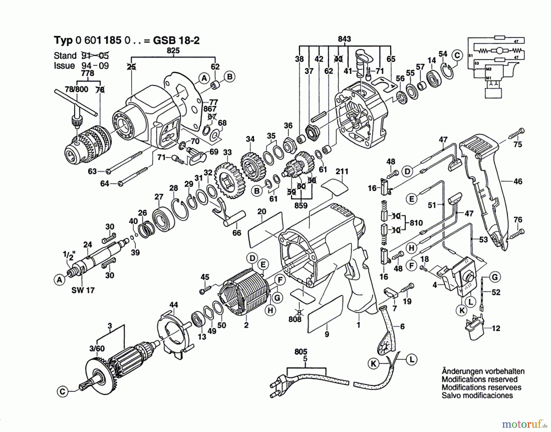  Bosch Werkzeug Schlagbohrmaschine GSB 18-2 Seite 1