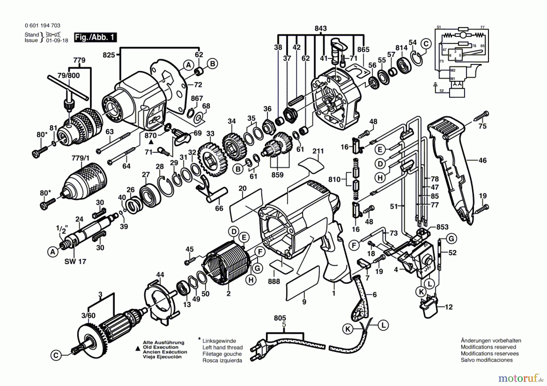  Bosch Werkzeug Schlagbohrmaschine GSB 20-2 RE Seite 1