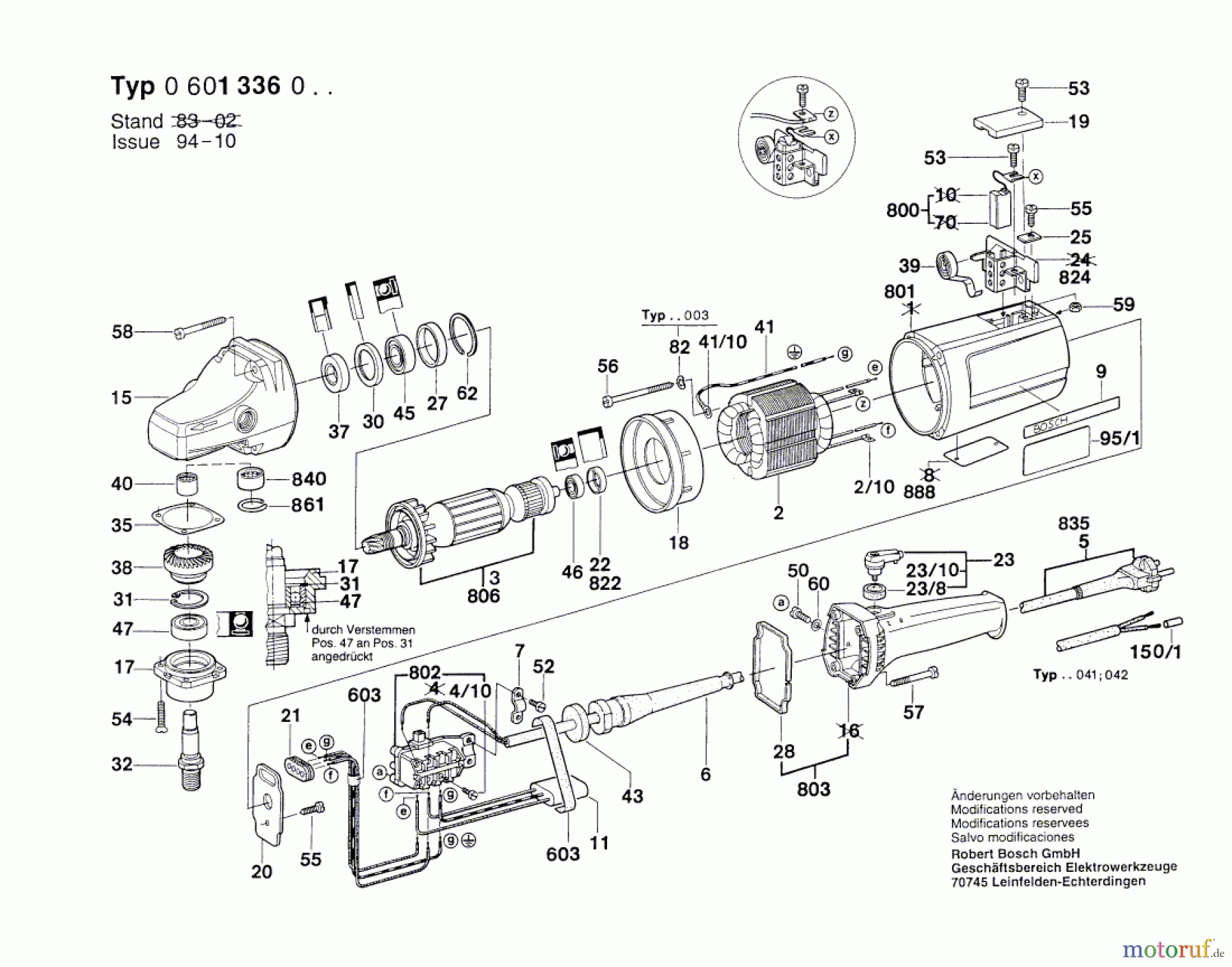  Bosch Werkzeug Winkelschleifer ---- Seite 1