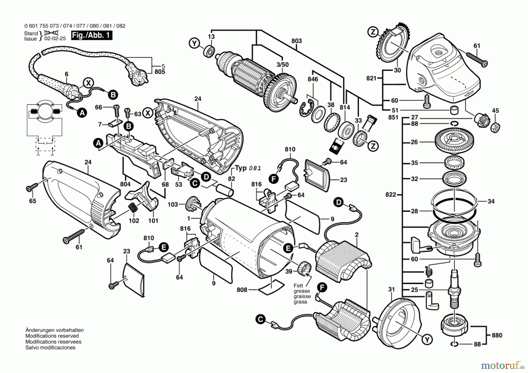  Bosch Werkzeug Winkelschleifer GWS 25-180 S Seite 1
