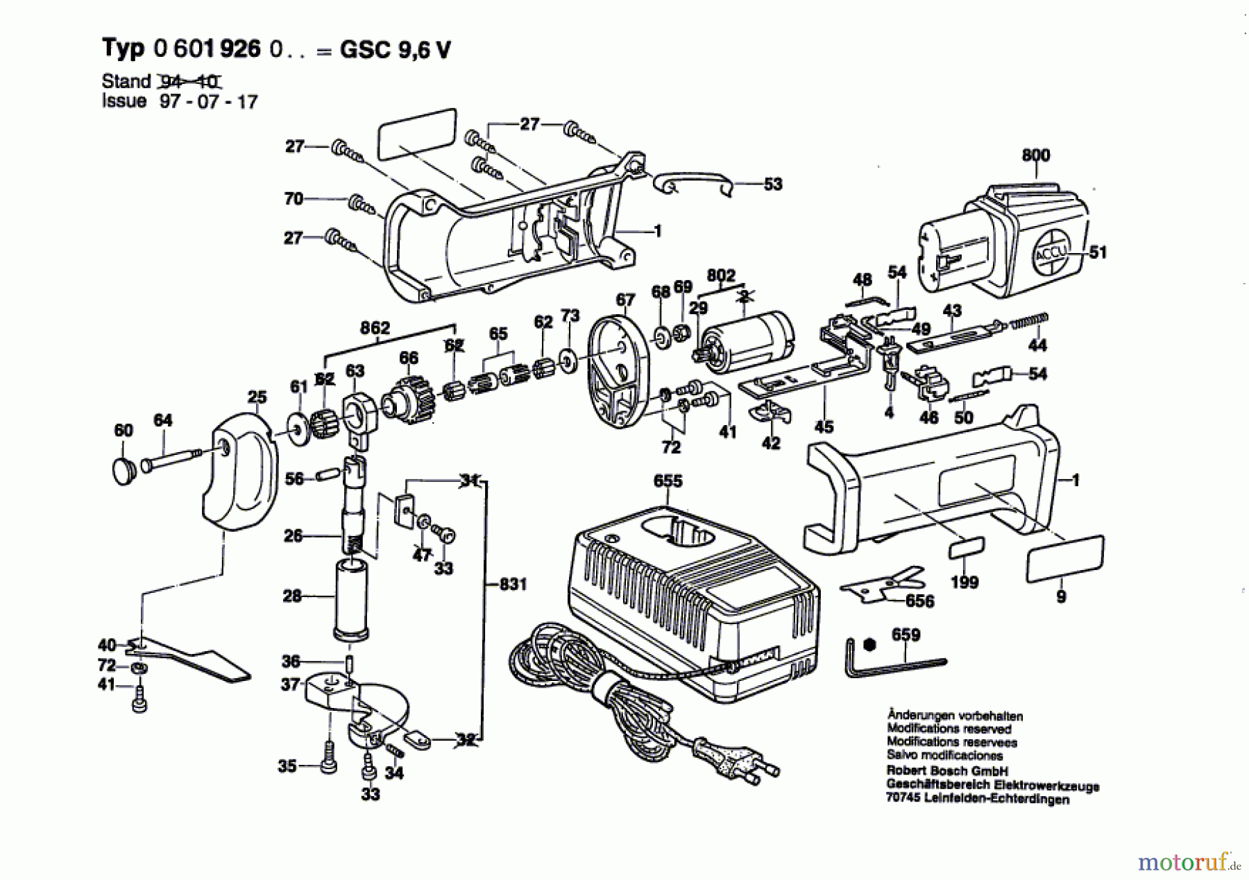  Bosch Akku Werkzeug Akku-Blechschere GSC 9,6 V Seite 1