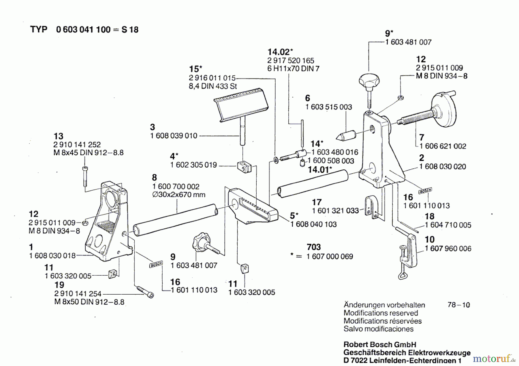  Bosch Werkzeug Drechseleinrichtung S 18 Seite 1