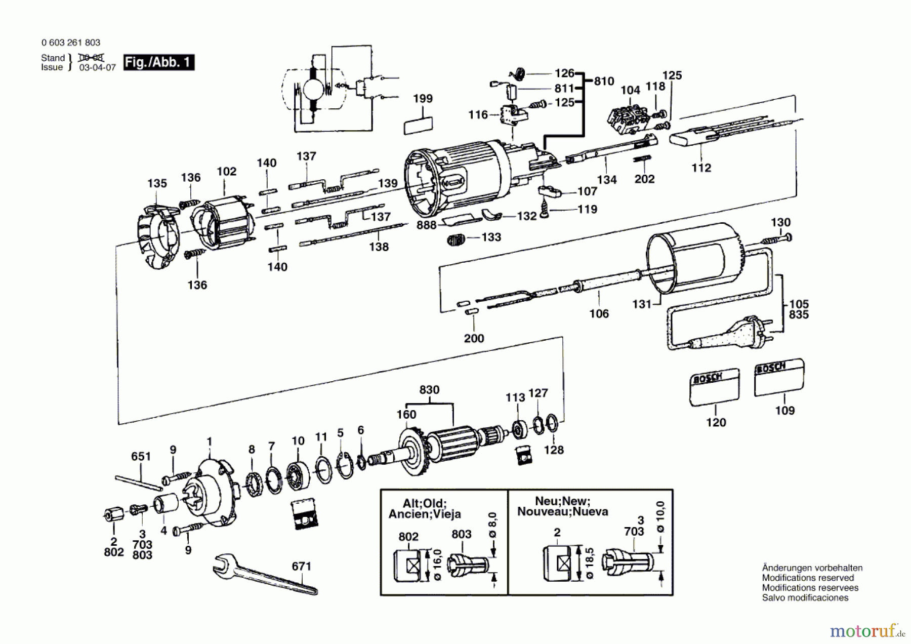  Bosch Werkzeug Oberfräse POF 500 A Seite 1
