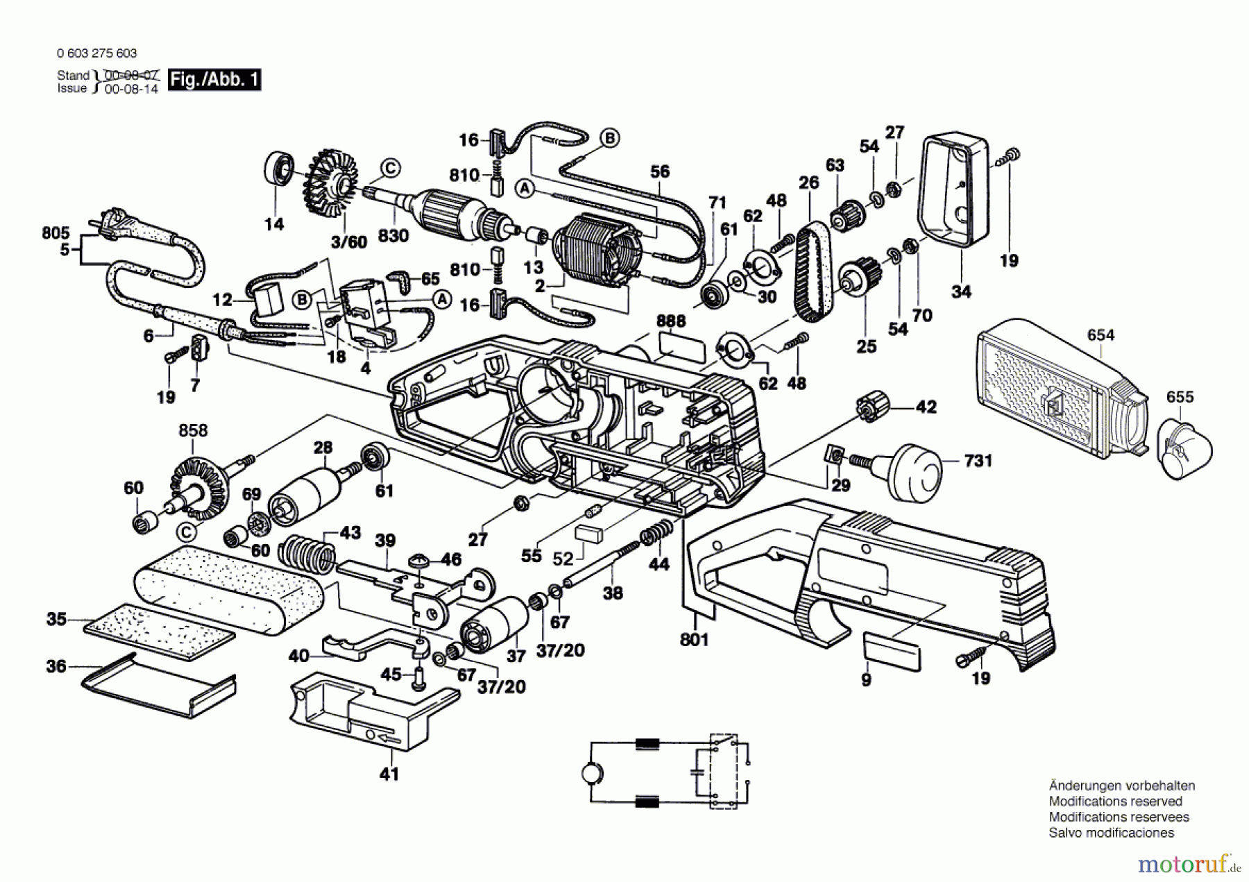 Bosch Werkzeug Bandschleifer PBS 60 AE Seite 1