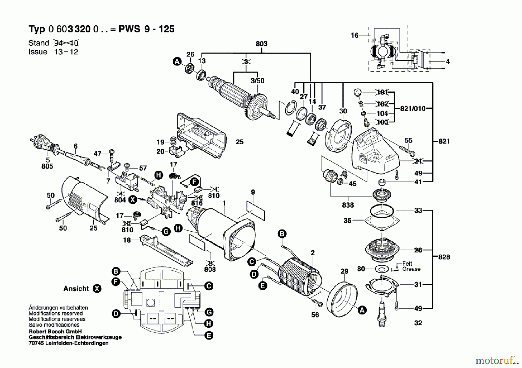  Bosch Werkzeug Winkelschleifer PWS 9-125 Seite 1