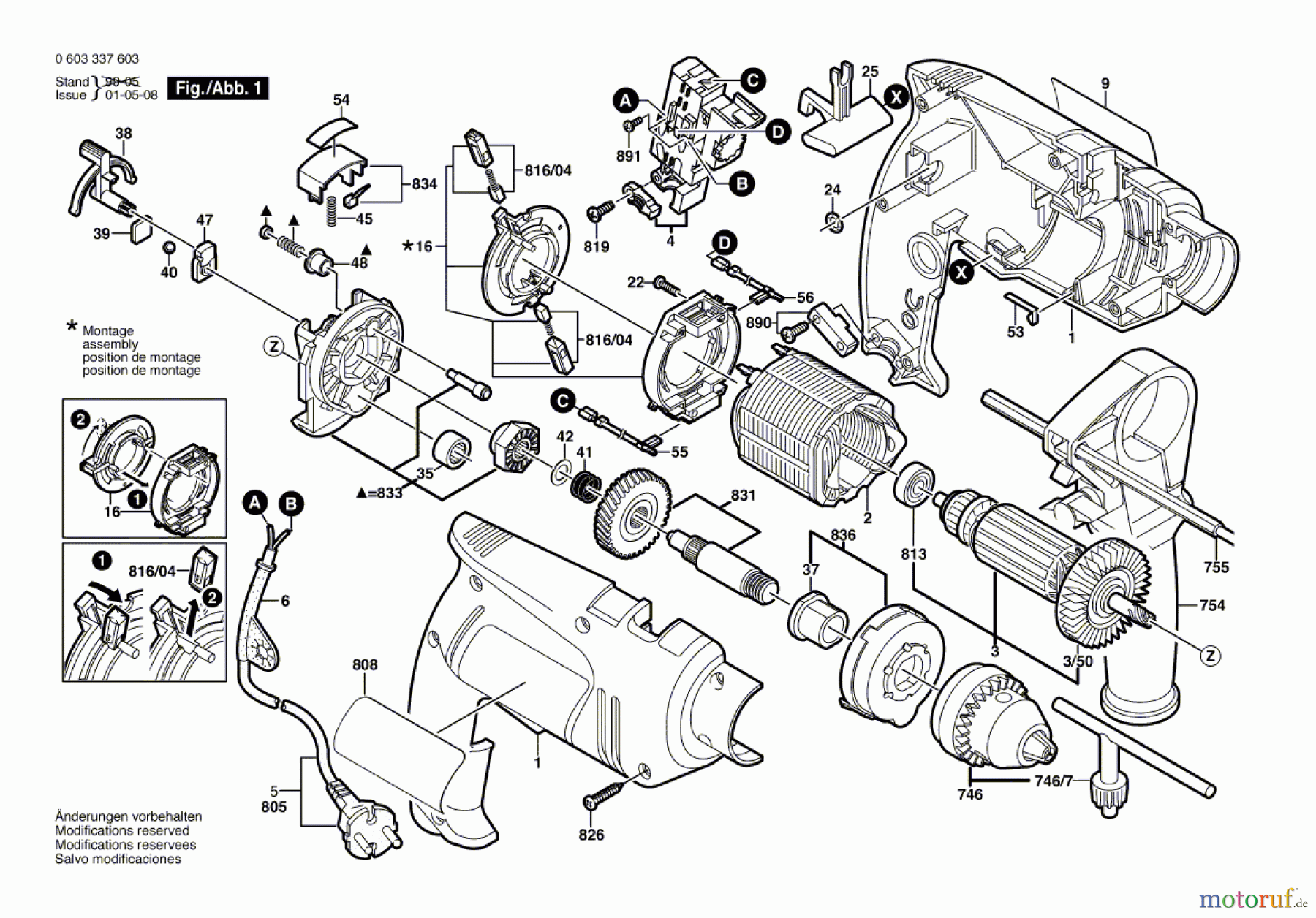  Bosch Werkzeug Schlagbohrmaschine PSB 500 RE Seite 1