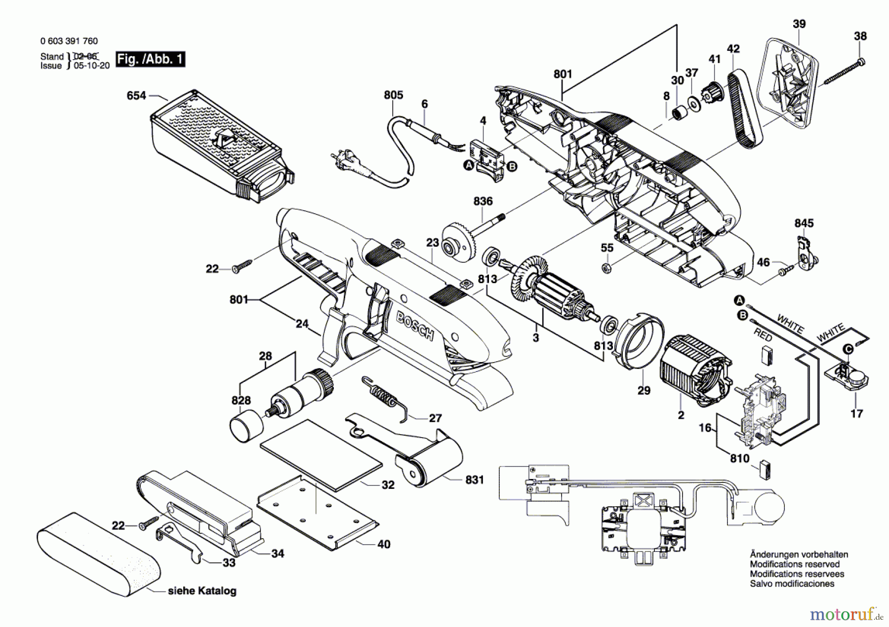  Bosch Werkzeug Bandschleifer PBS 7 AE Seite 1