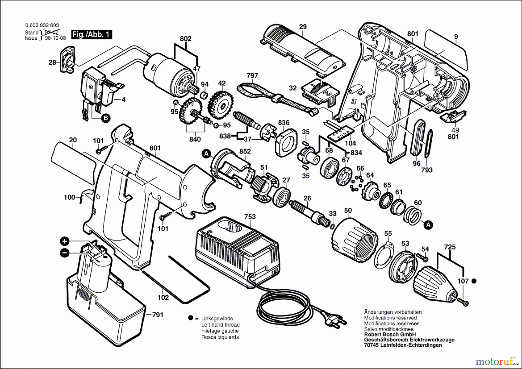  Bosch Akku Werkzeug Akku-Schrauber PSR 7,2 VES-2 Seite 1