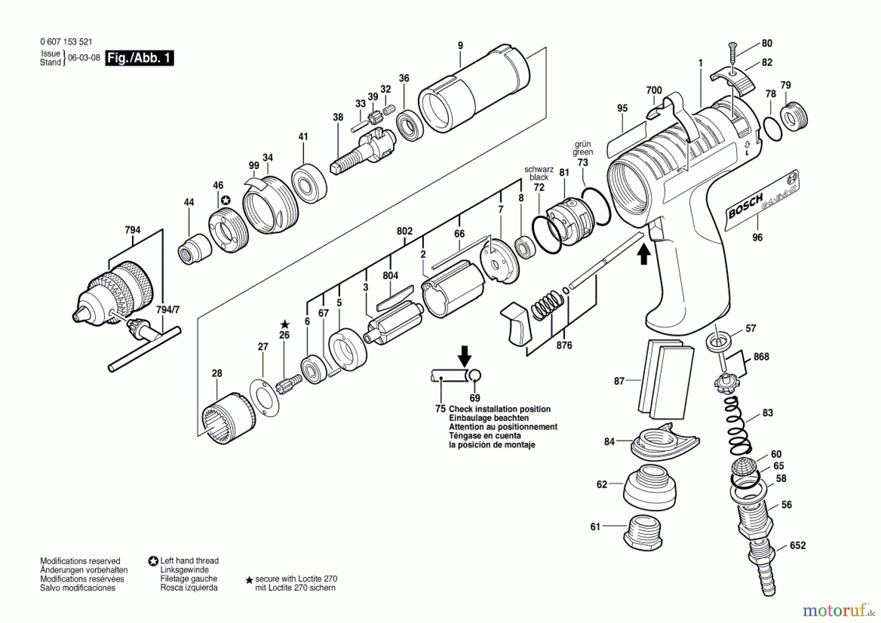  Bosch Werkzeug Pw-Bohrmaschine-Ind 180 WATT-SERIE Seite 1