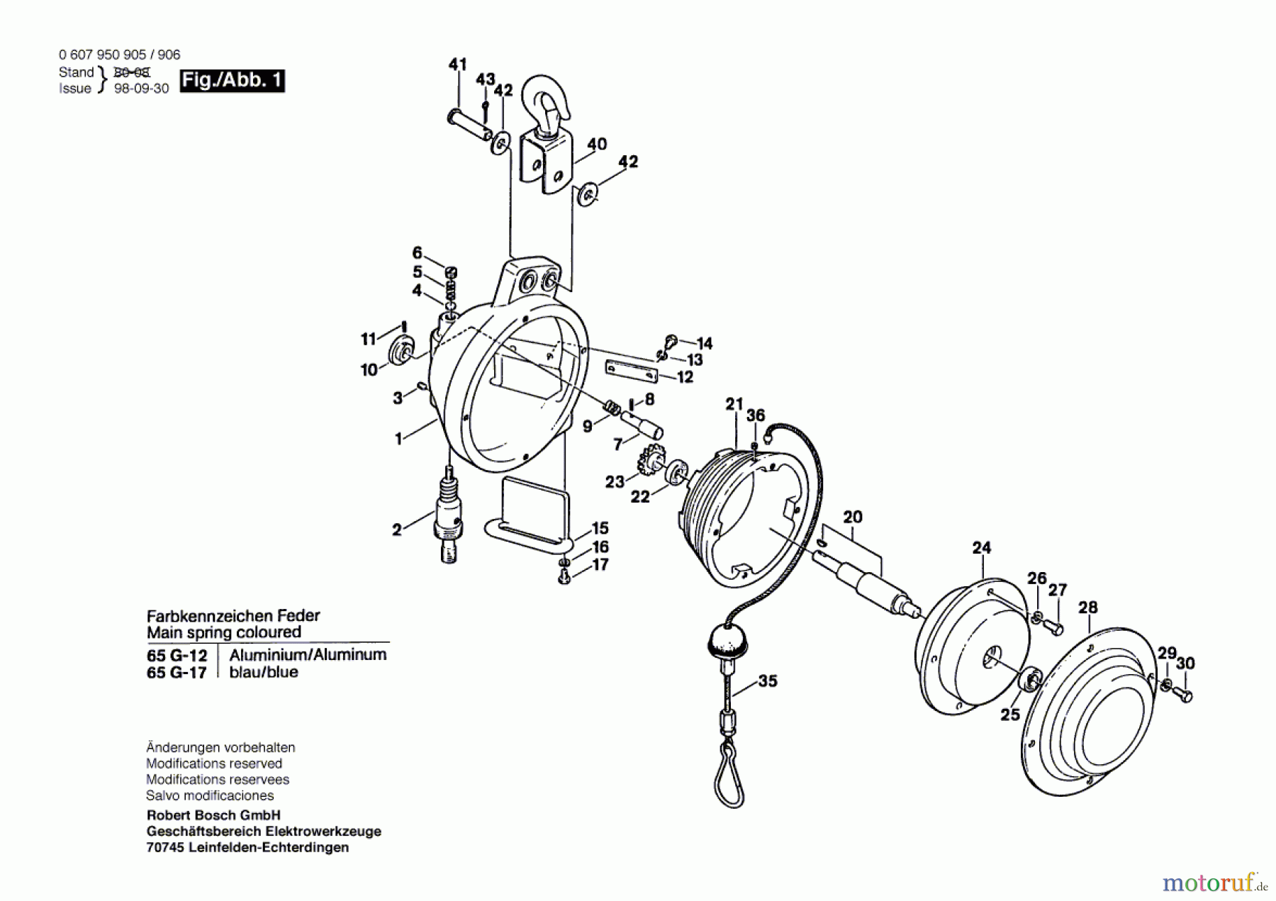  Bosch Werkzeug Federzug ---- Seite 1