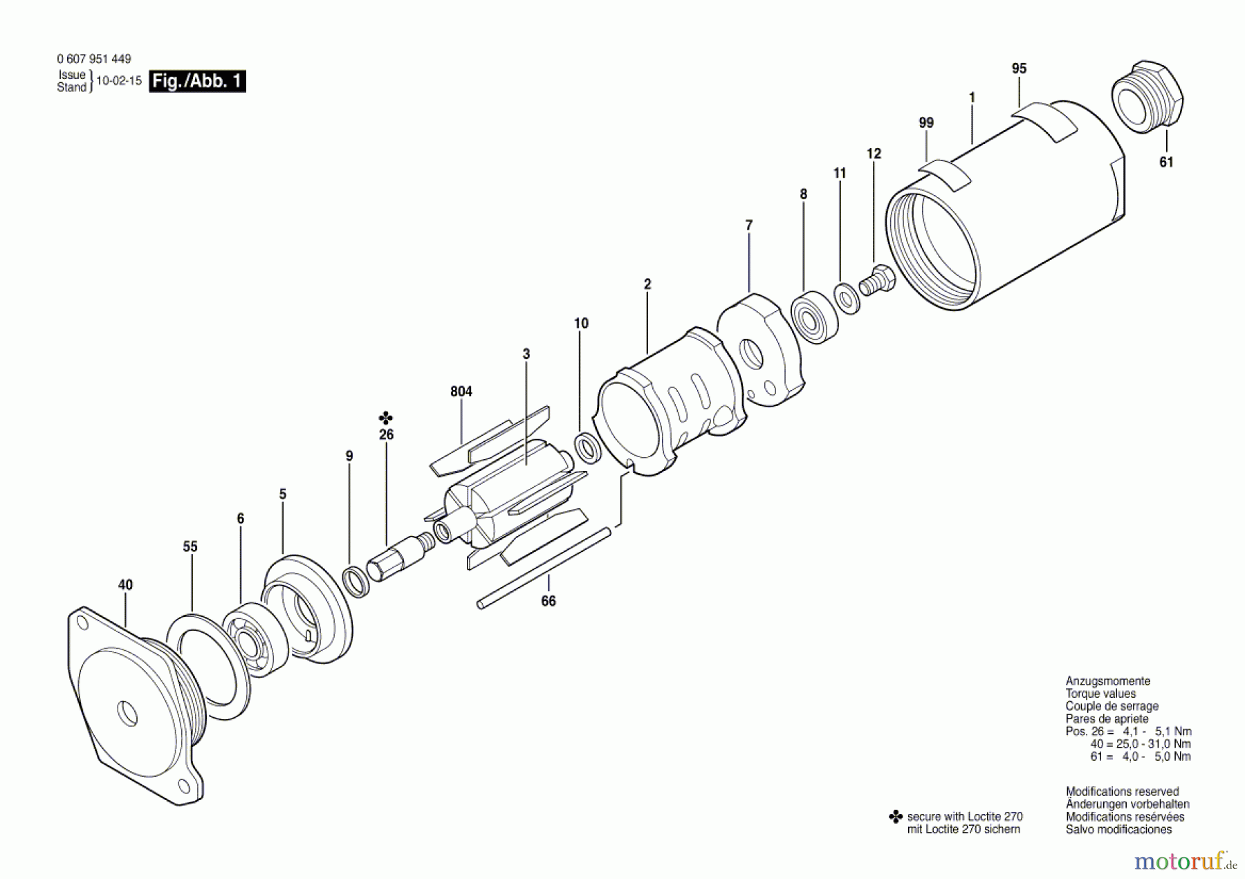  Bosch Werkzeug Einbaumotor 370 WATT-SERIE Seite 1