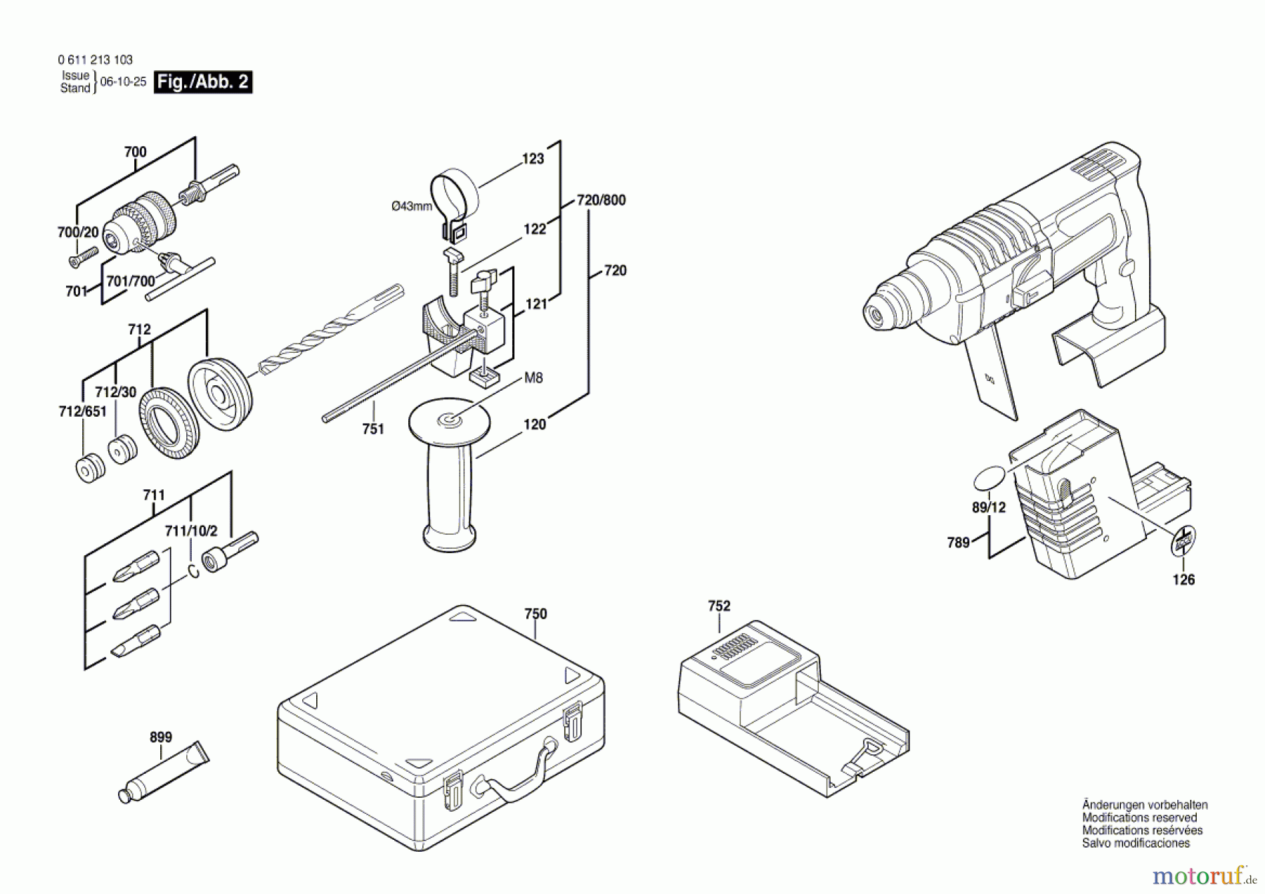  Bosch Akku Werkzeug Gw-Akku-Bohrhammer GBH 24 VR Seite 2