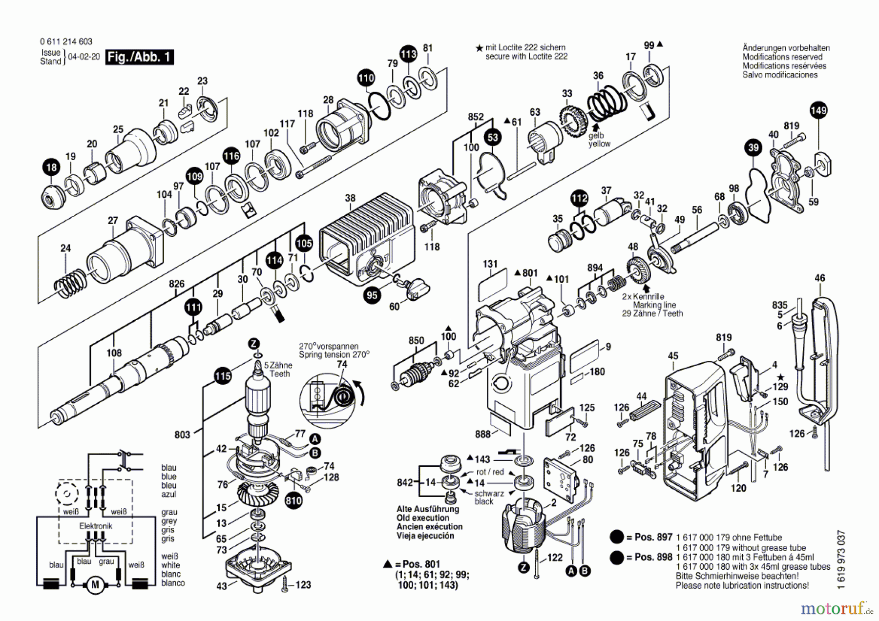  Bosch Werkzeug Bohrhammer GBH 8/65 DCE Seite 1