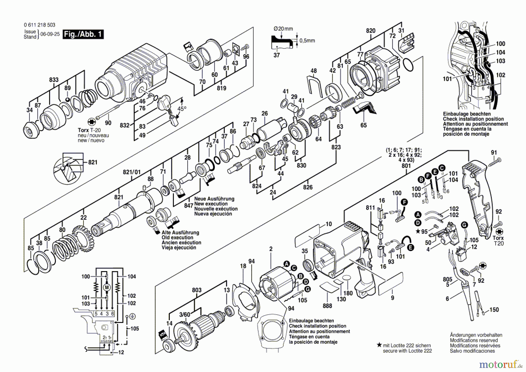  Bosch Werkzeug Bohrhammer GBH 2-24 DSR Seite 1