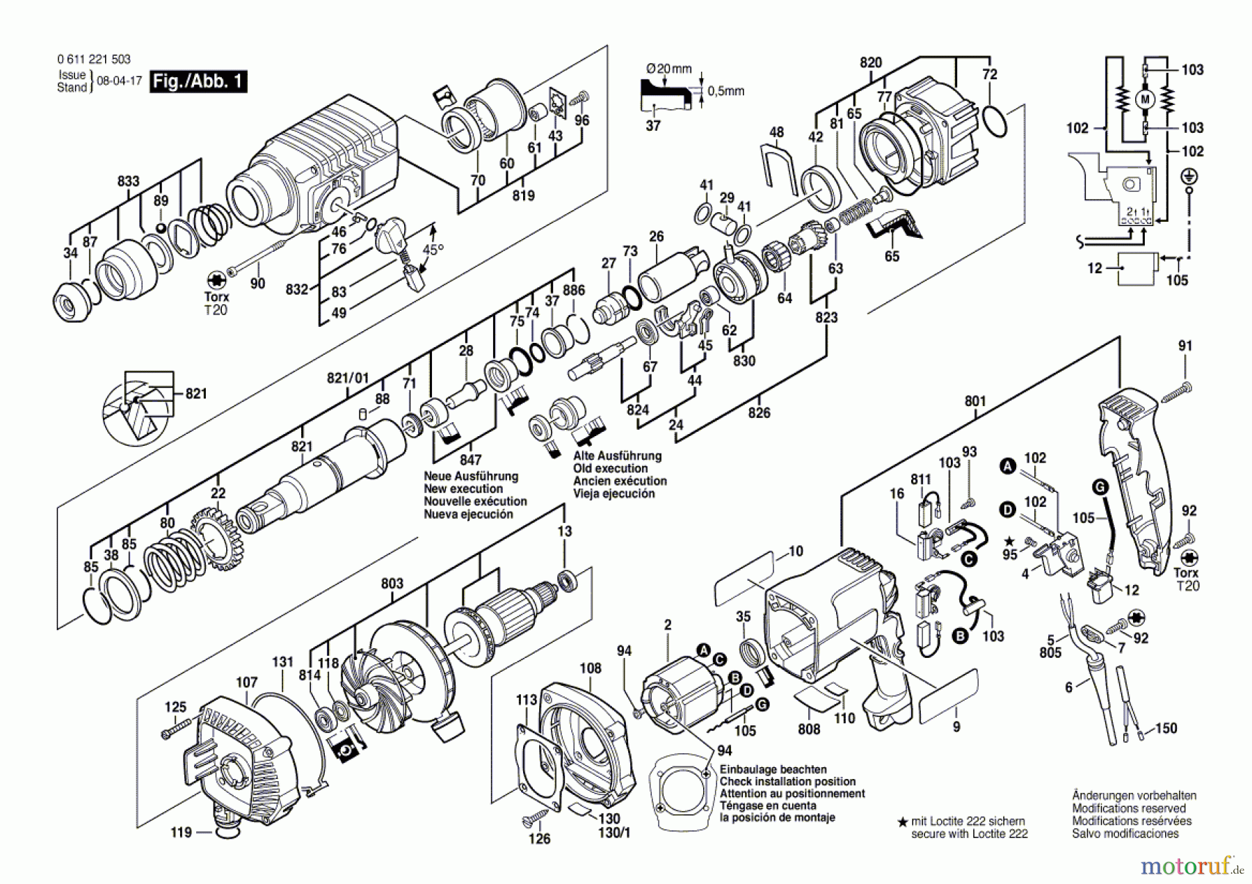  Bosch Werkzeug Bohrhammer GAH 500 DSE Seite 1