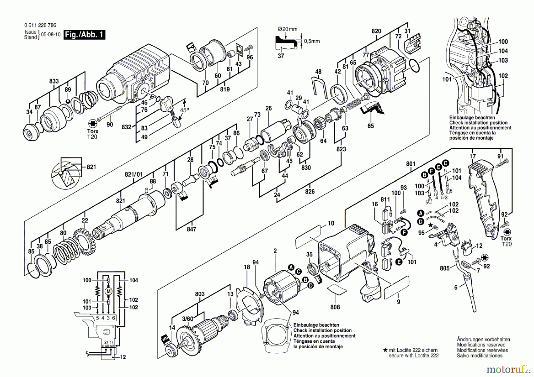  Bosch Werkzeug Bohrhammer BHE 2-24 LR Seite 1