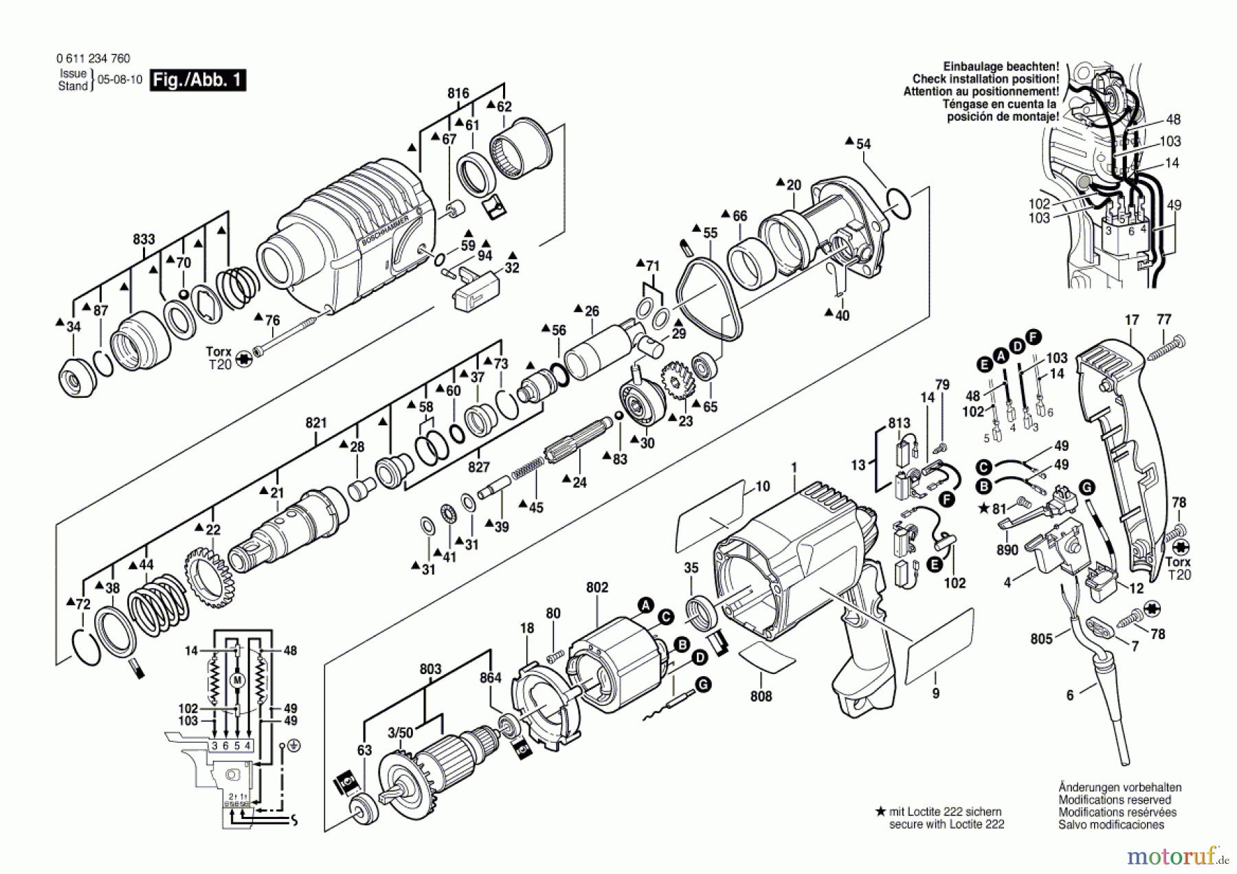  Bosch Werkzeug Bohrhammer H 20-SLE Seite 1