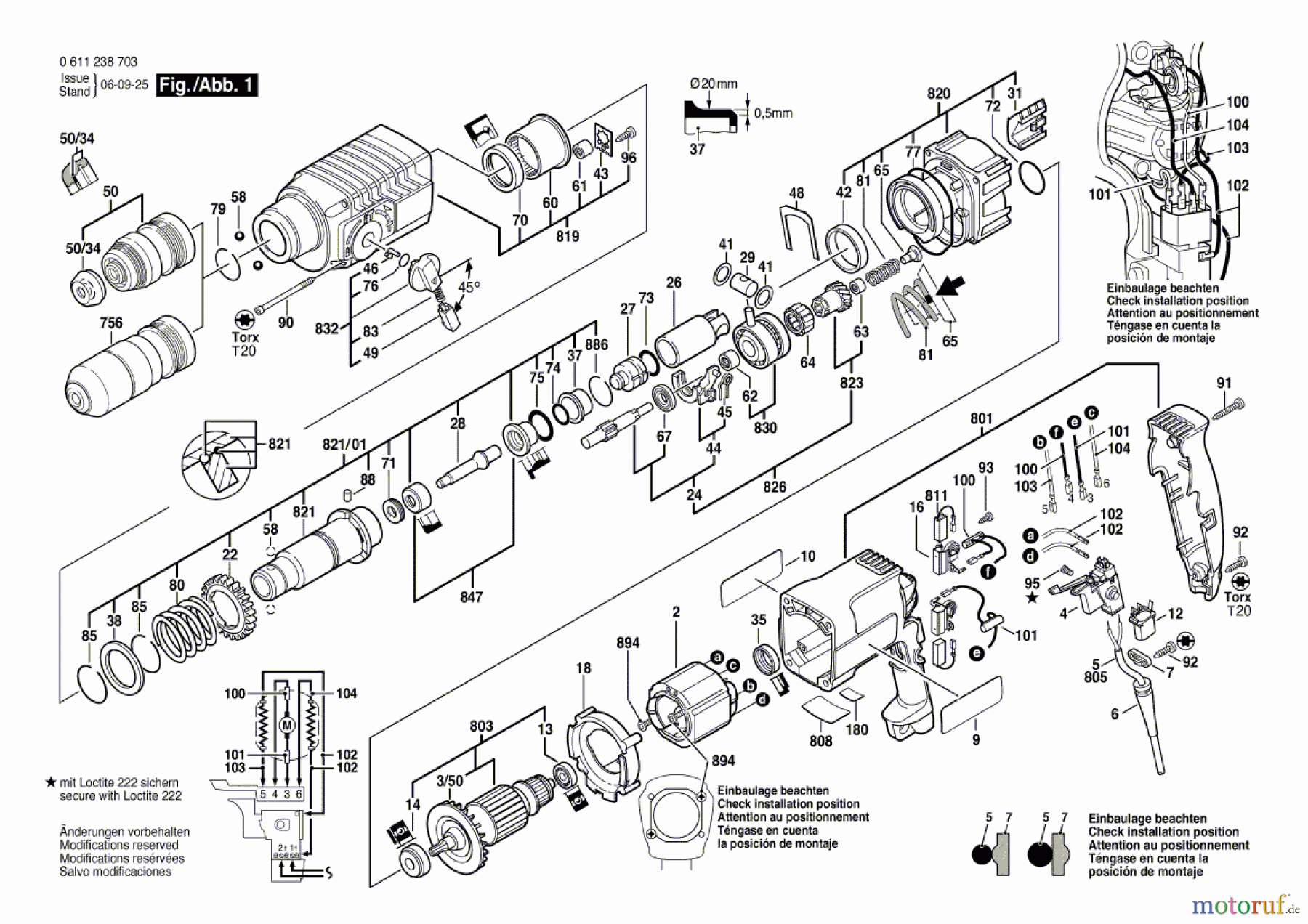  Bosch Werkzeug Bohrhammer BH 2-24 MES Seite 1