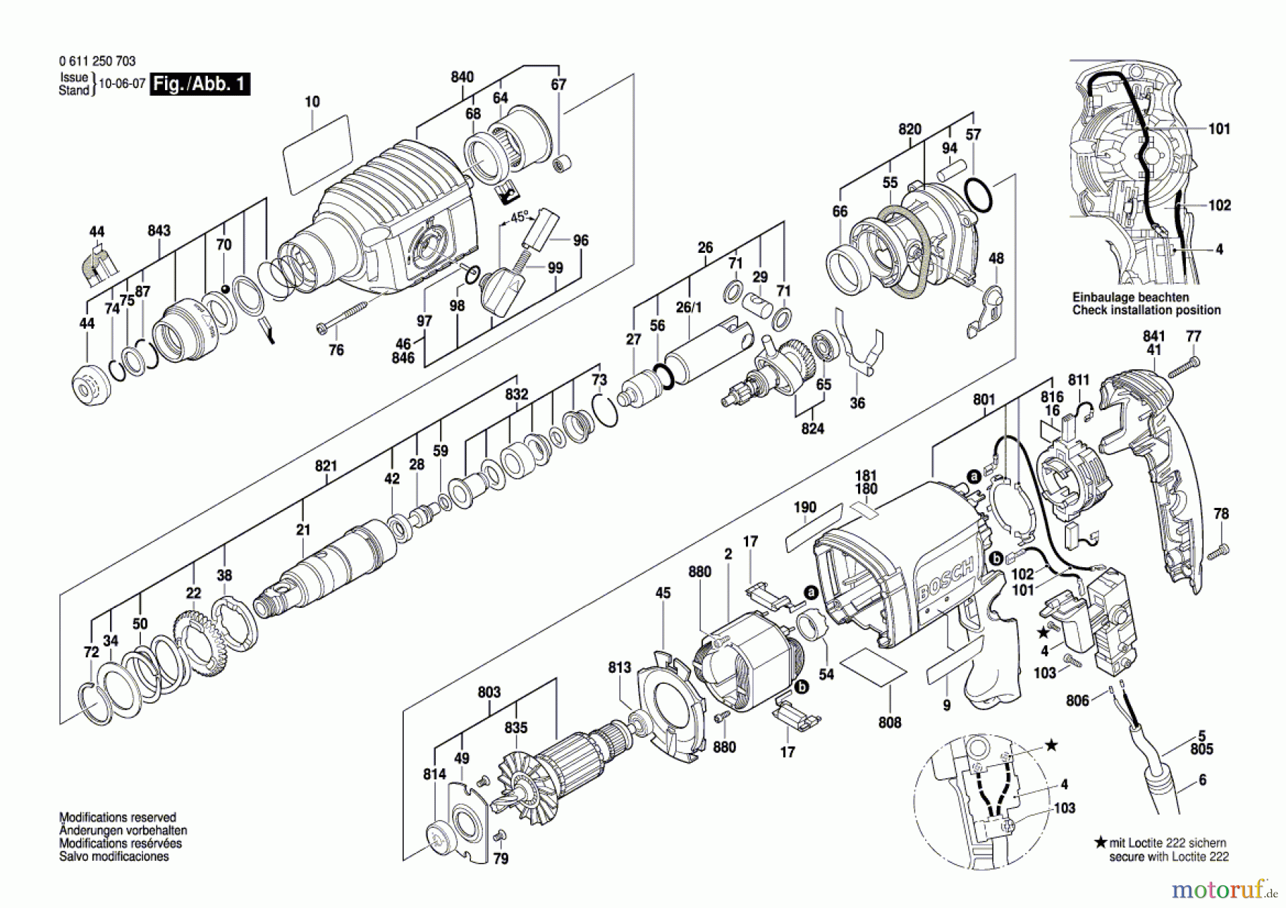  Bosch Werkzeug Bohrhammer GBH 2-22 RE Seite 1