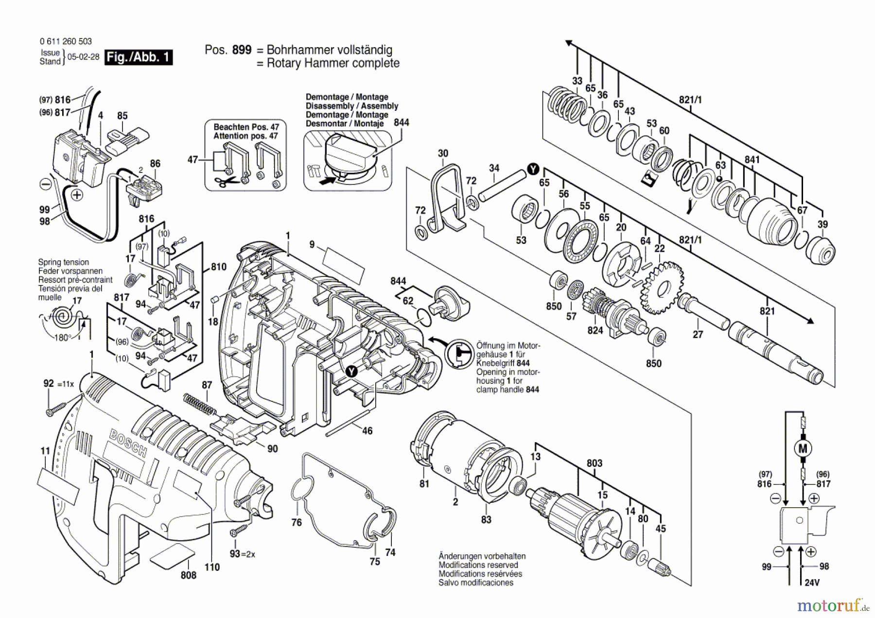  Bosch Akku Werkzeug Gw-Akku-Bohrhammer GBH 24 VRE Seite 1