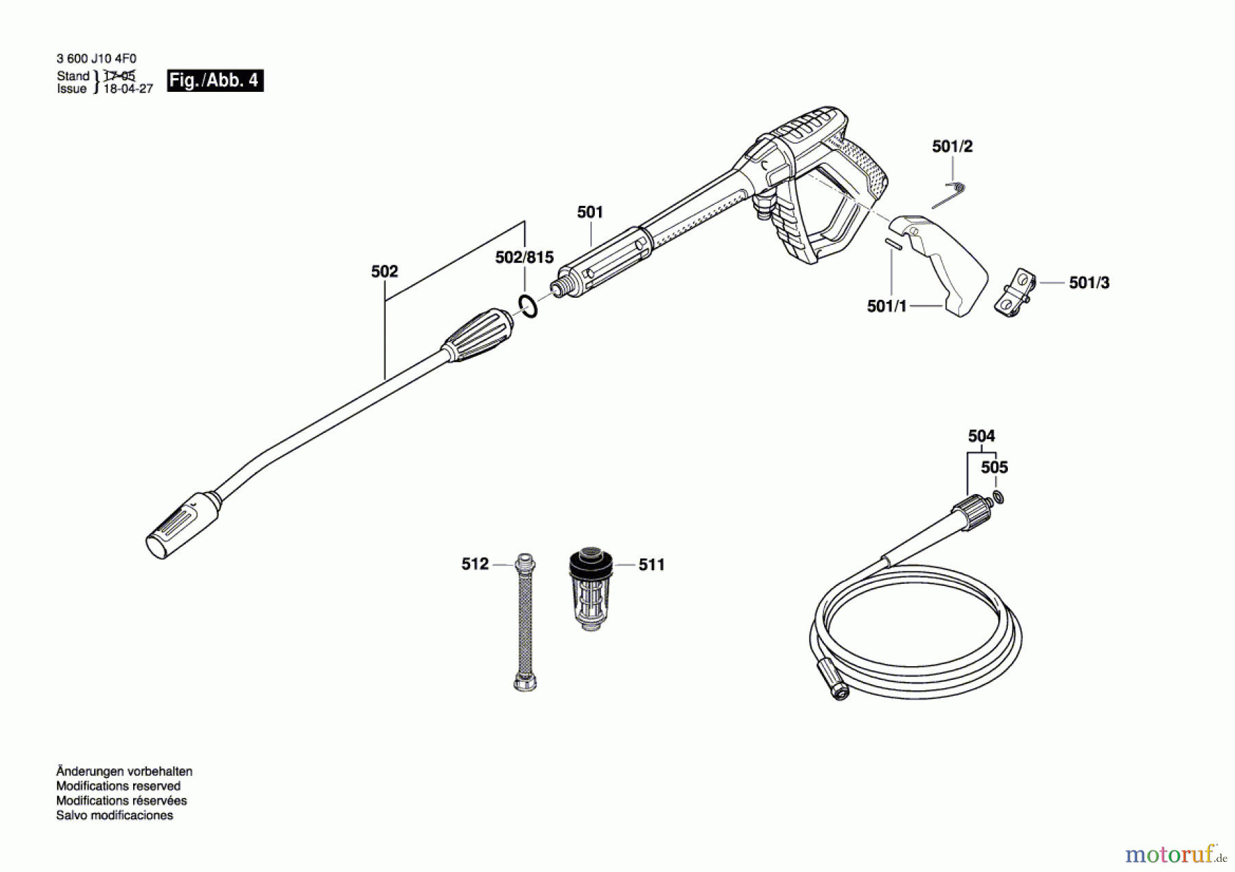  Bosch Wassertechnik Hochdruckreiniger GHP 5-55 Seite 4