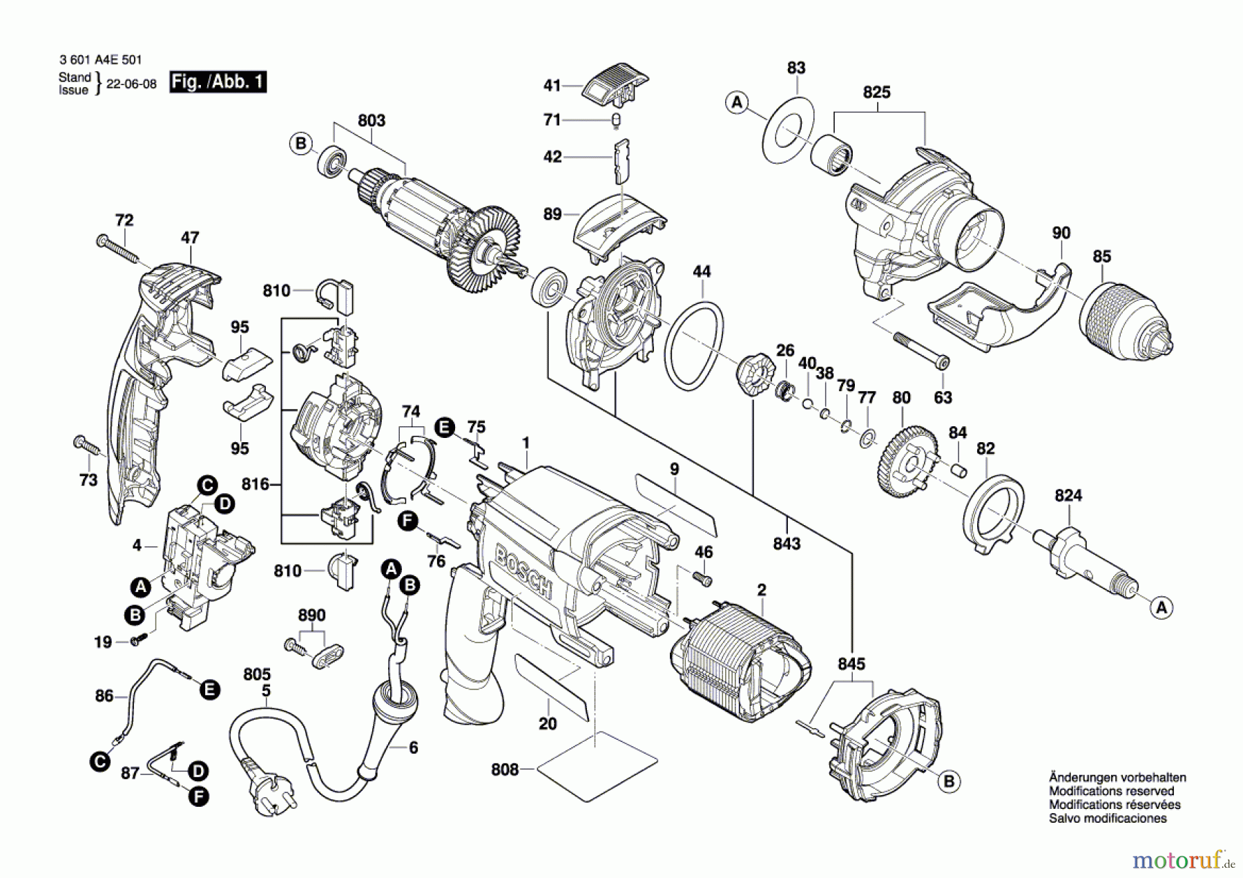  Bosch Werkzeug Schlagbohrmaschine GSB 16 RE Seite 1