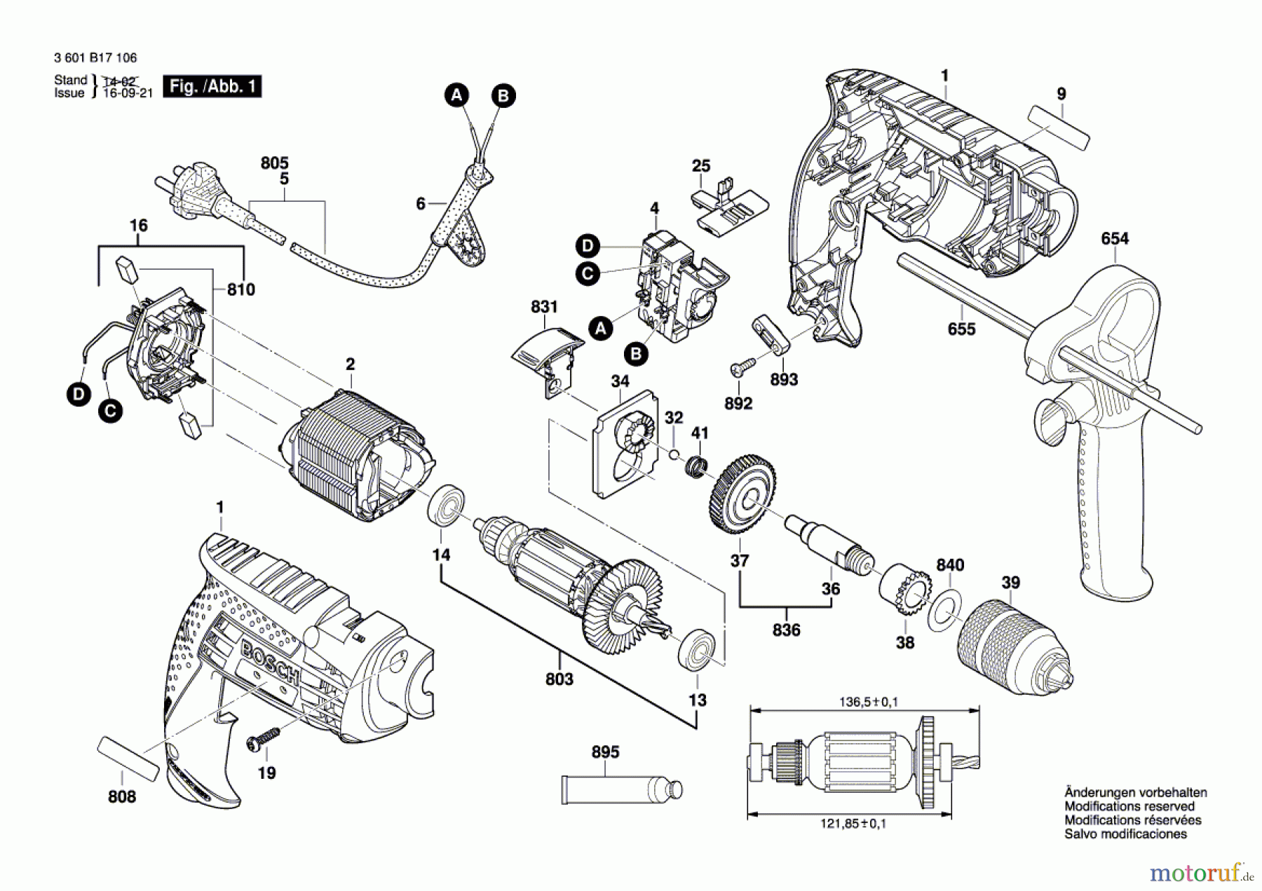  Bosch Werkzeug Schlagbohrmaschine GSB 13 RE Seite 1