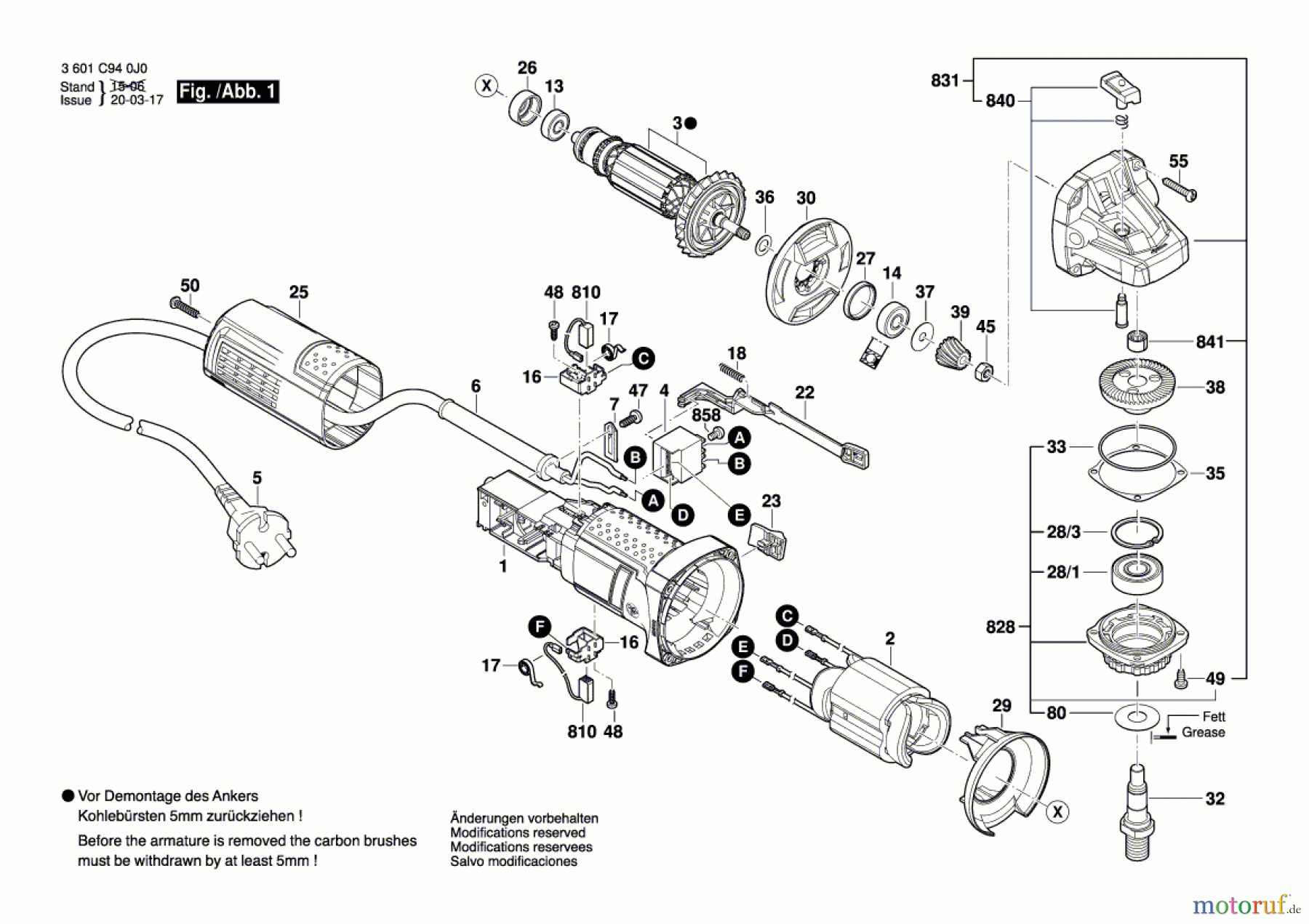  Bosch Werkzeug Winkelschleifer GWS 7-115 Seite 1