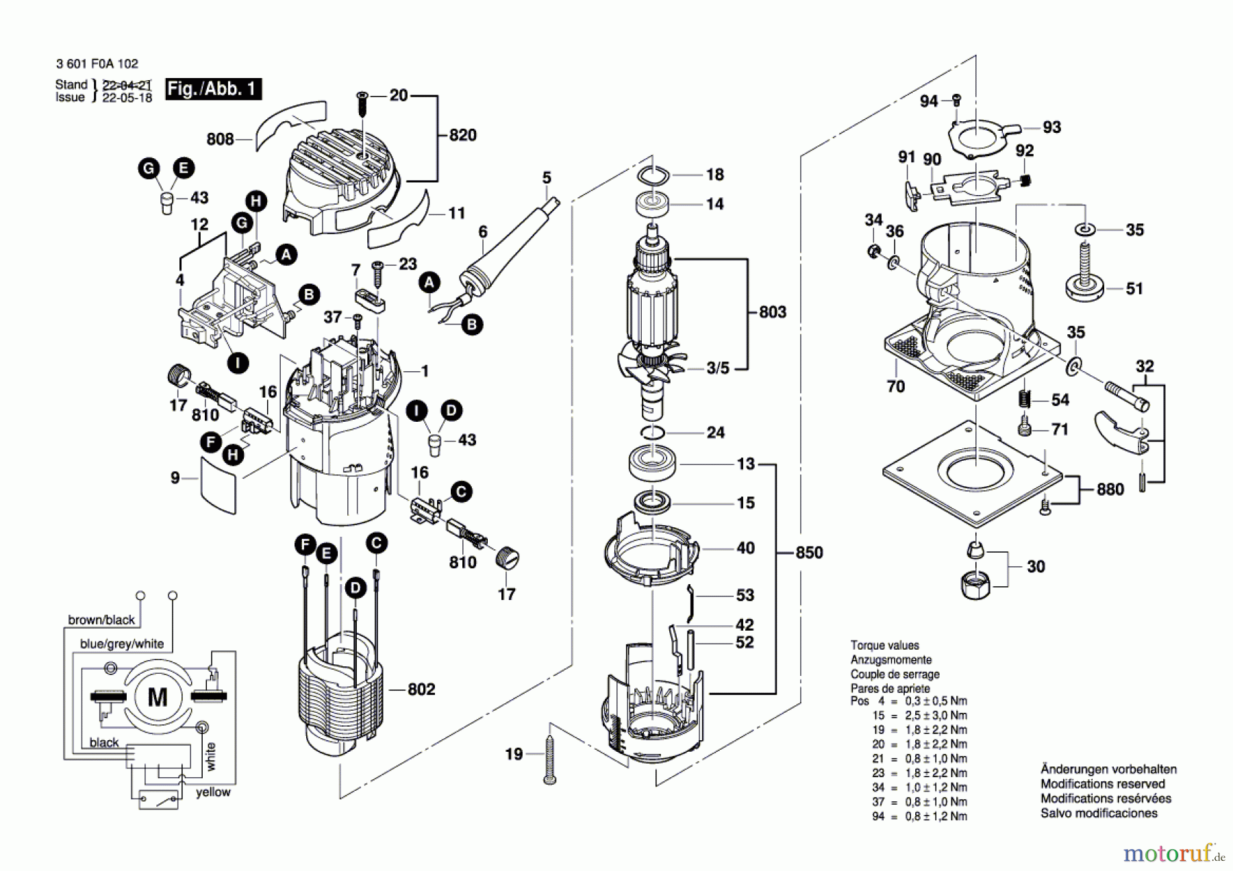  Bosch Werkzeug Oberfräse GKF 600 Seite 1