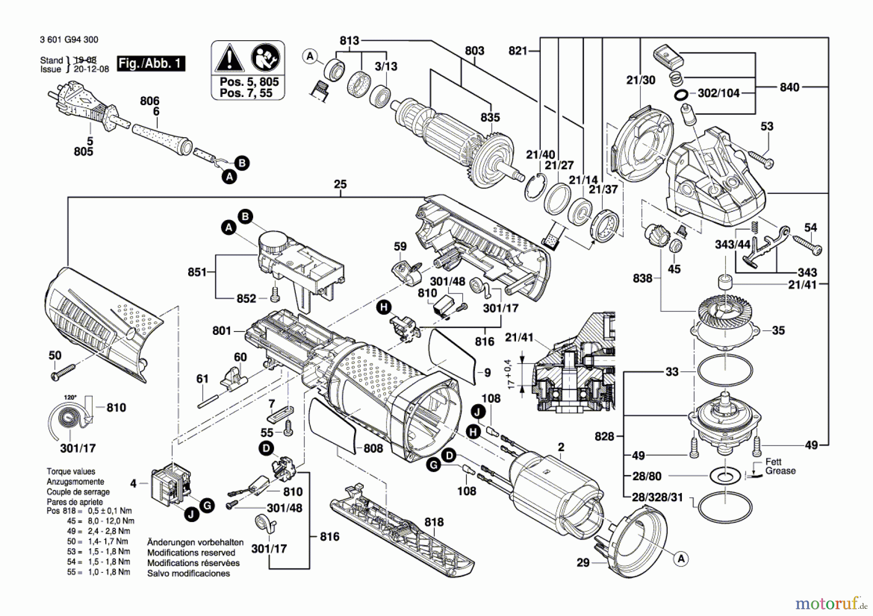  Bosch Werkzeug Winkelschleifer GWS 12-125 CIEPX Seite 1