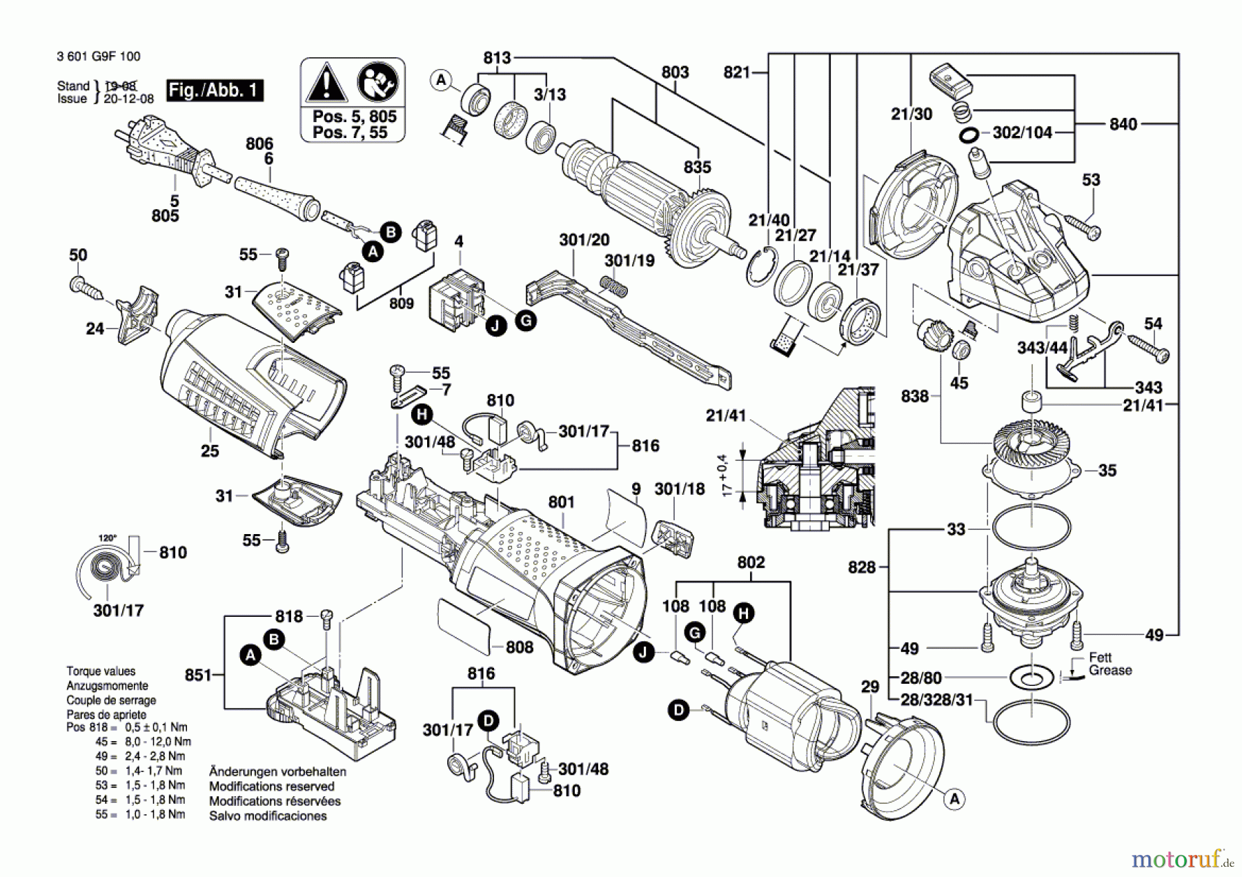  Bosch Werkzeug Winkelschleifer GWS 13-125 CIEX Seite 1