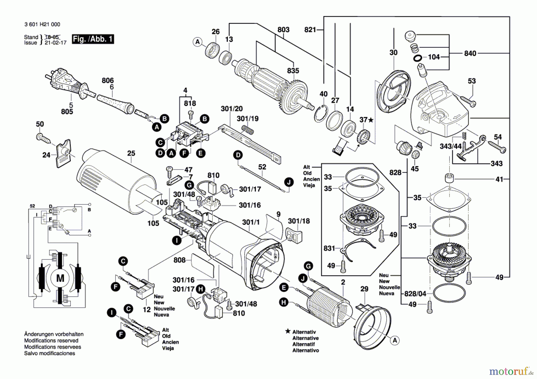  Bosch Werkzeug Winkelschleifer GWS 1000 Seite 1