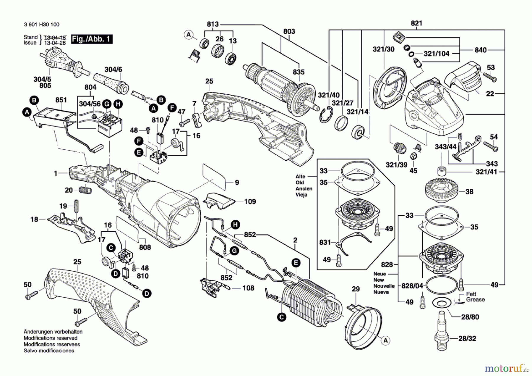  Bosch Werkzeug Winkelschleifer GWS 11-125 CIH Seite 1