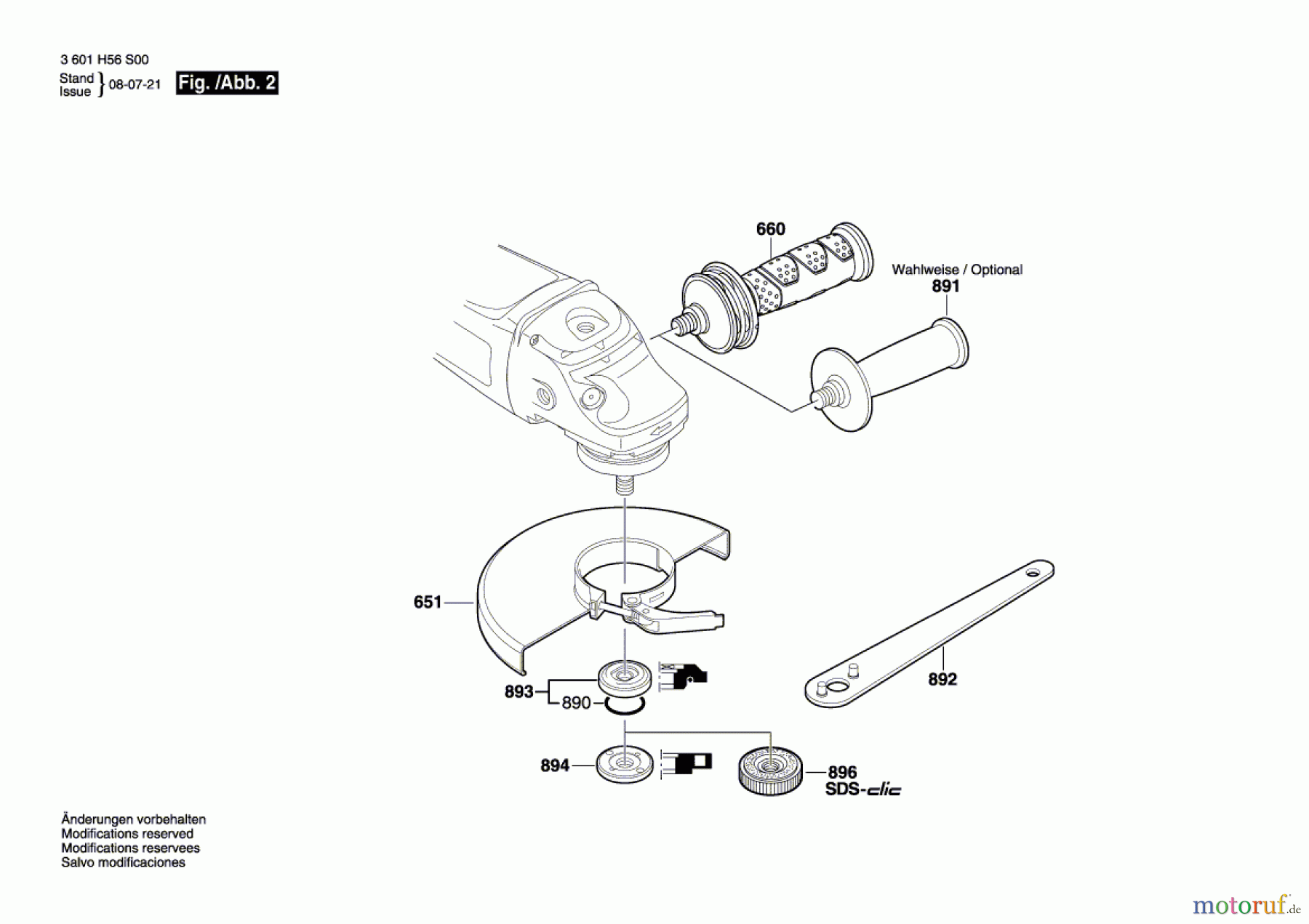  Bosch Werkzeug Winkelschleifer GWS 26-230 JBV Seite 2