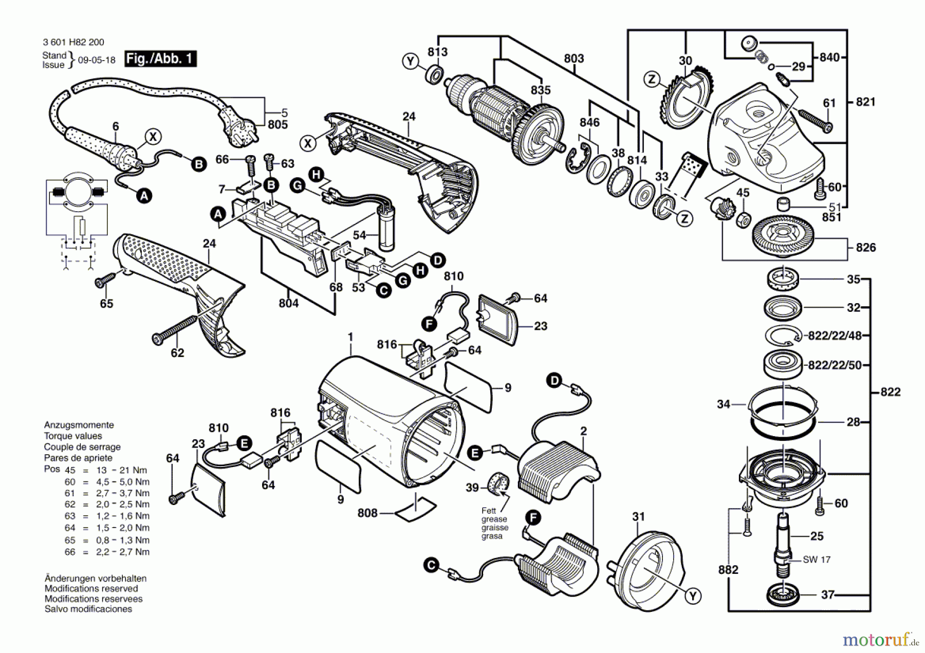  Bosch Werkzeug Winkelschleifer GWS 22-230 JH Seite 1