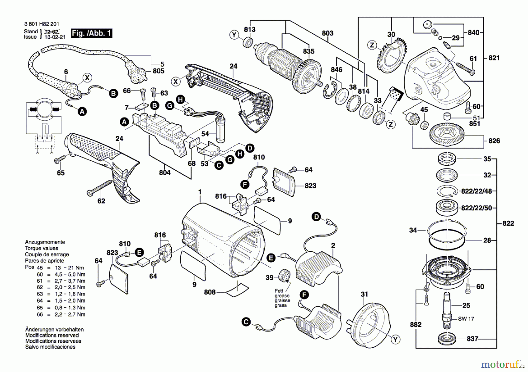  Bosch Werkzeug Winkelschleifer GWS 22-230 JH Seite 1