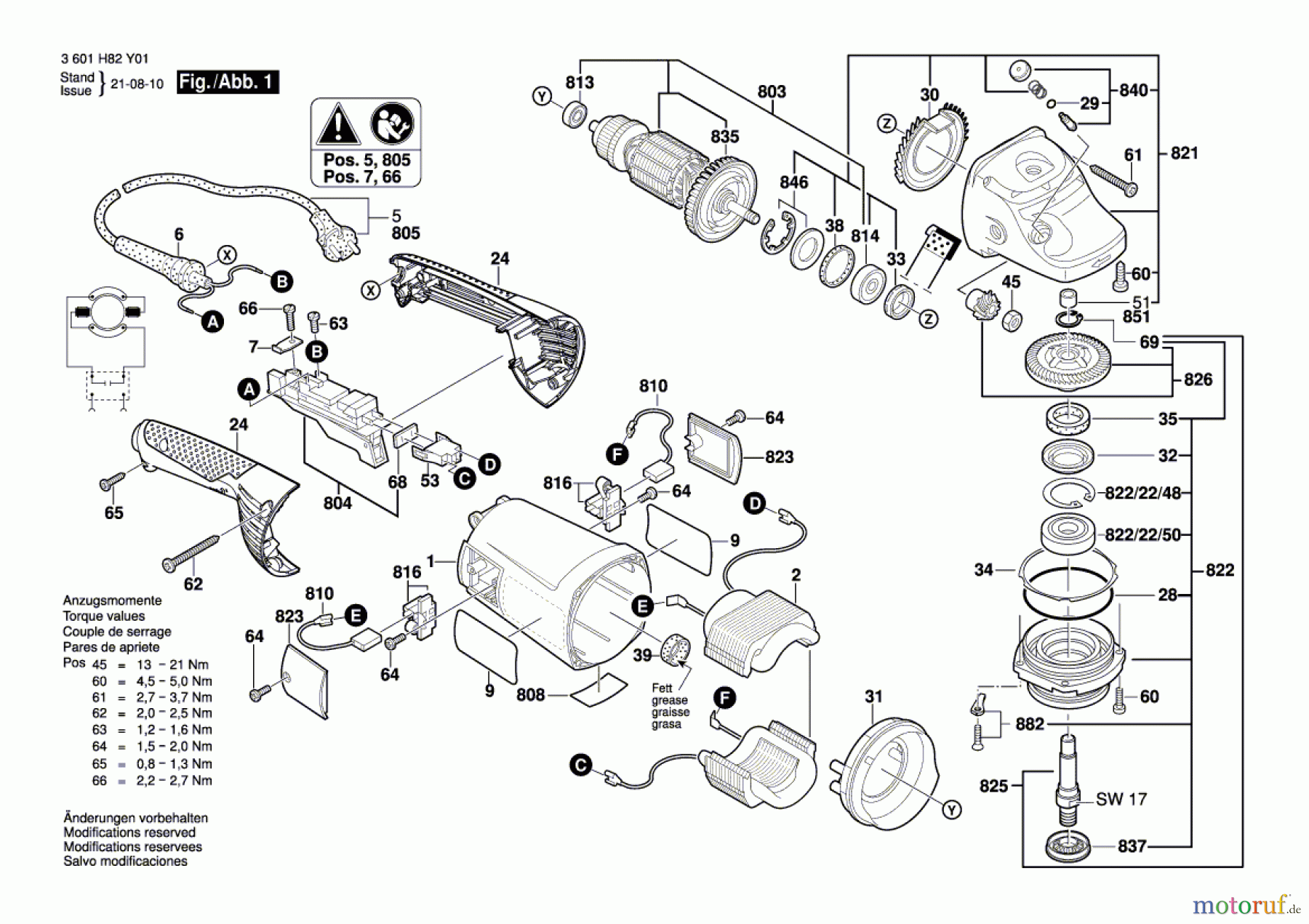  Bosch Werkzeug Winkelschleifer GWS 22-230 H Seite 1