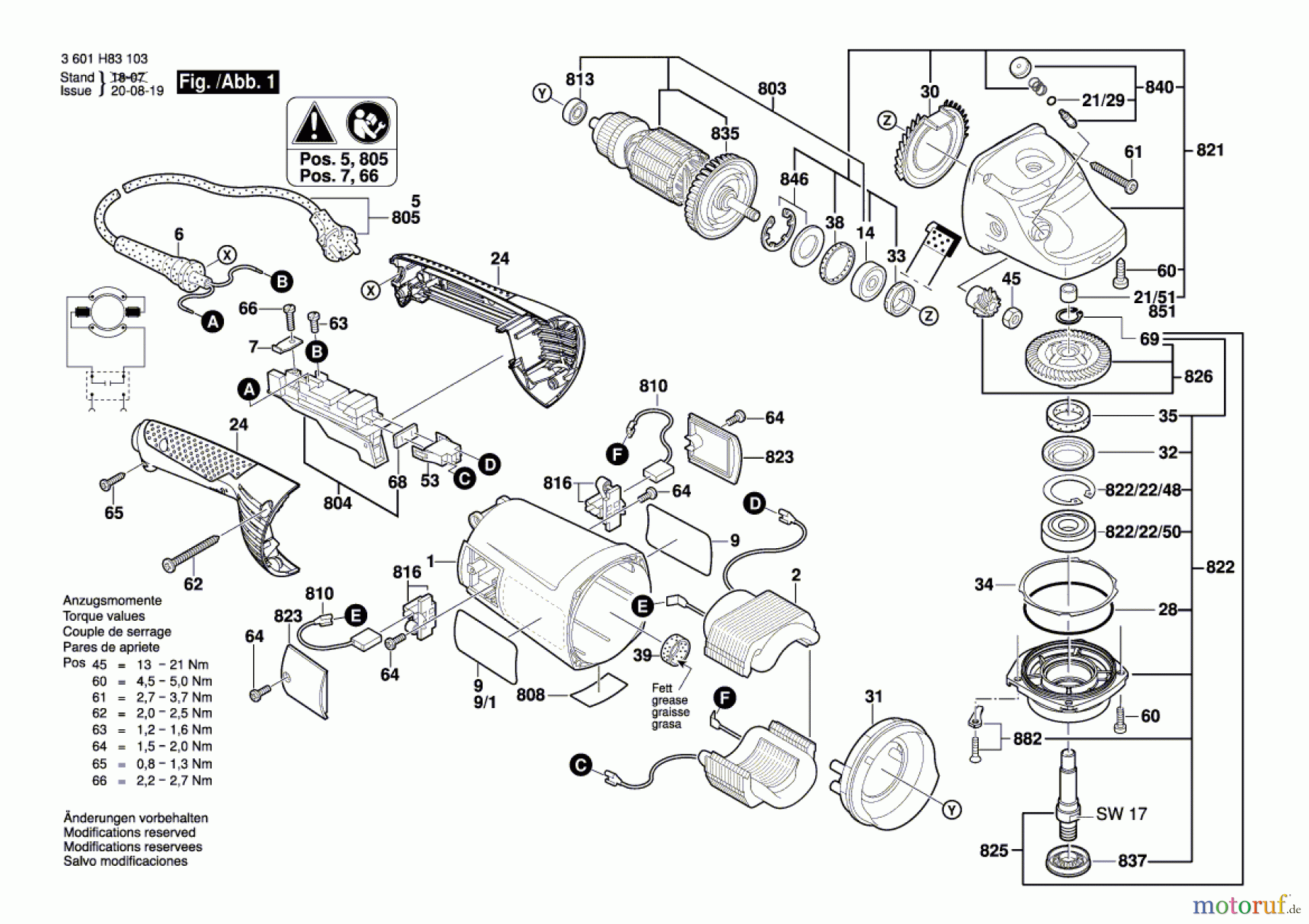  Bosch Werkzeug Winkelschleifer GWS 24-230H Seite 1