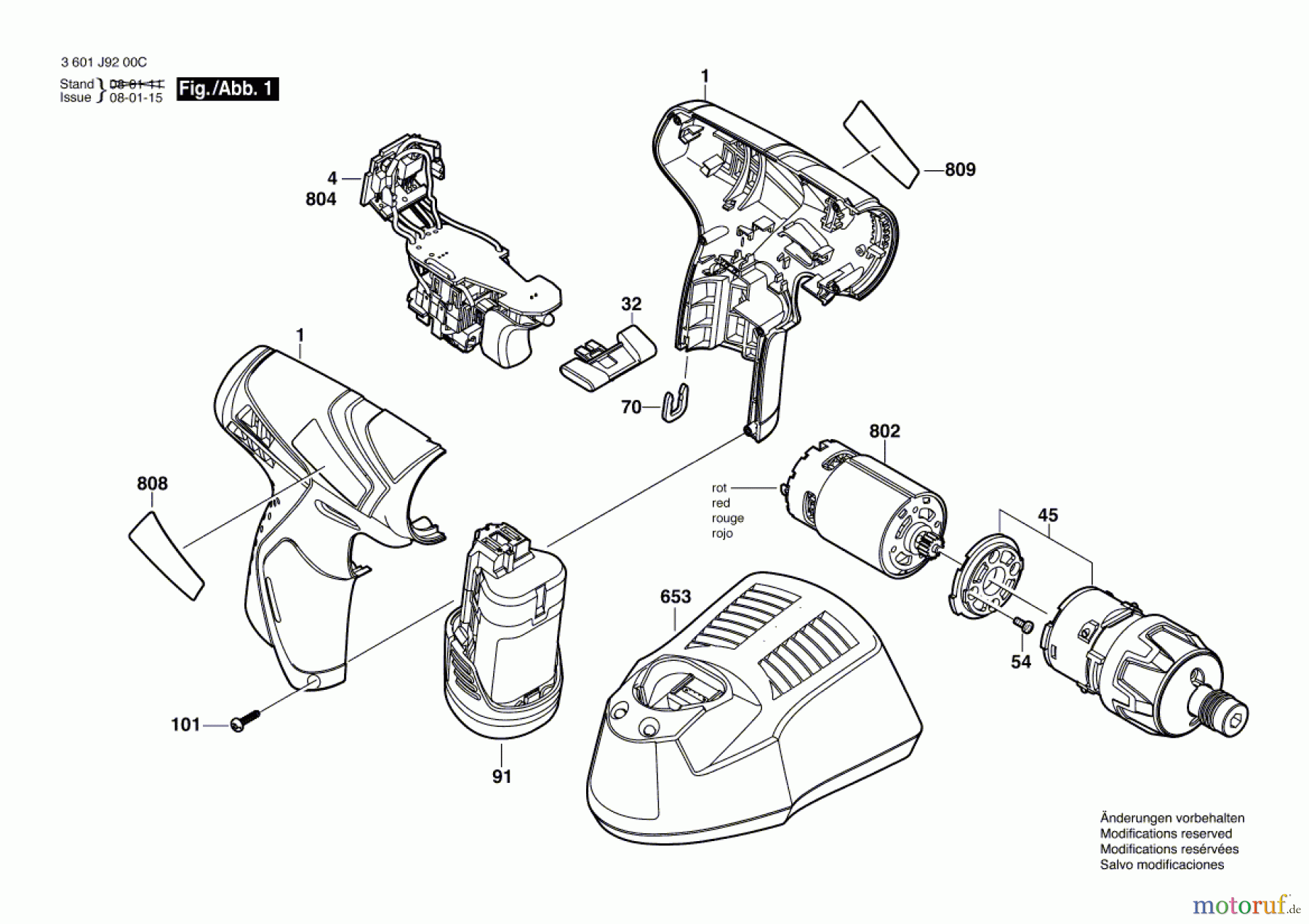  Bosch Akku Werkzeug Akku-Bohrschrauber GSR 10,8 V-LI Seite 1