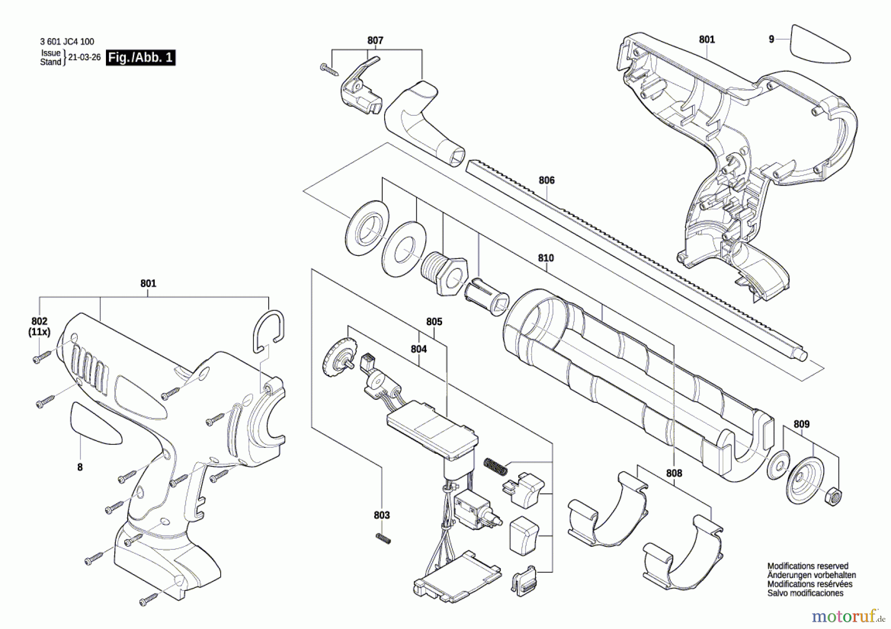  Bosch Akku Werkzeug Akku Kartuschenpresse GCG 18V-310 Seite 1